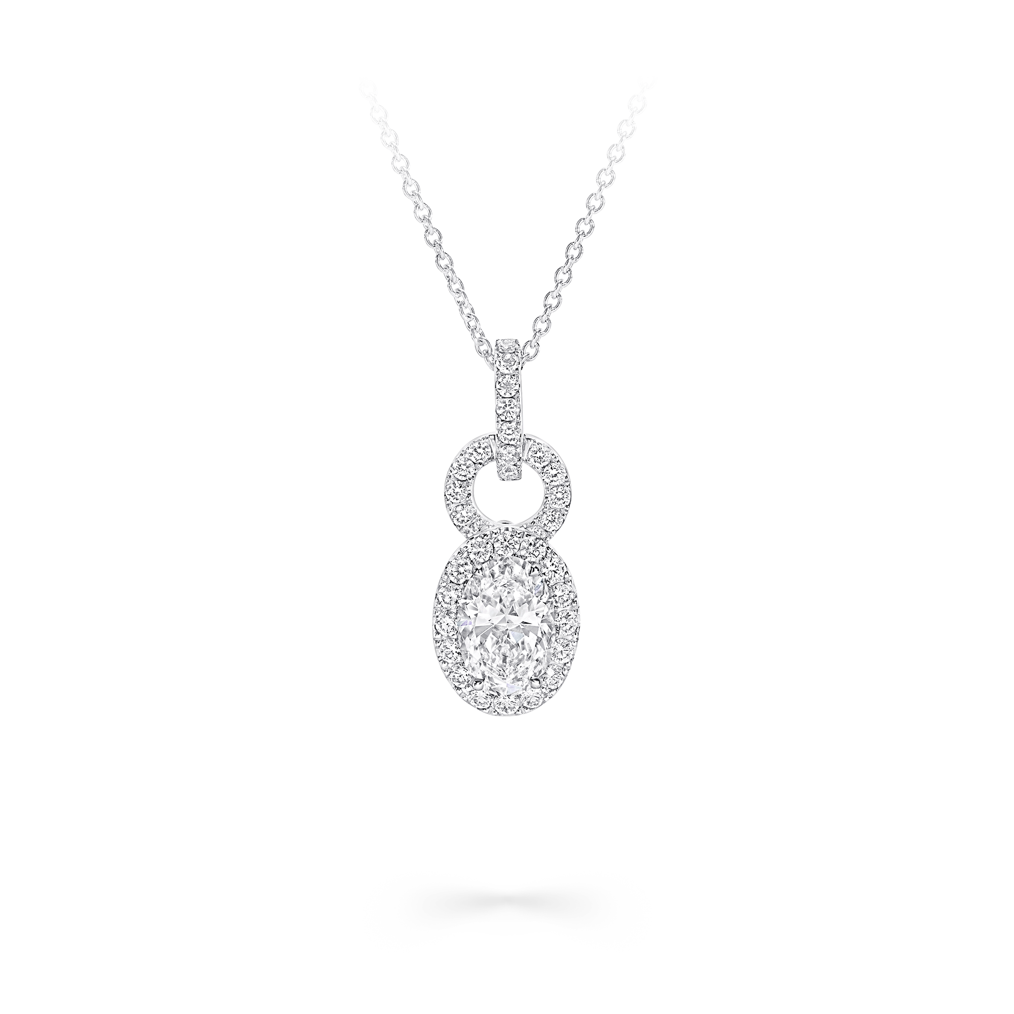 Icon 8 Oval Diamond Pendant