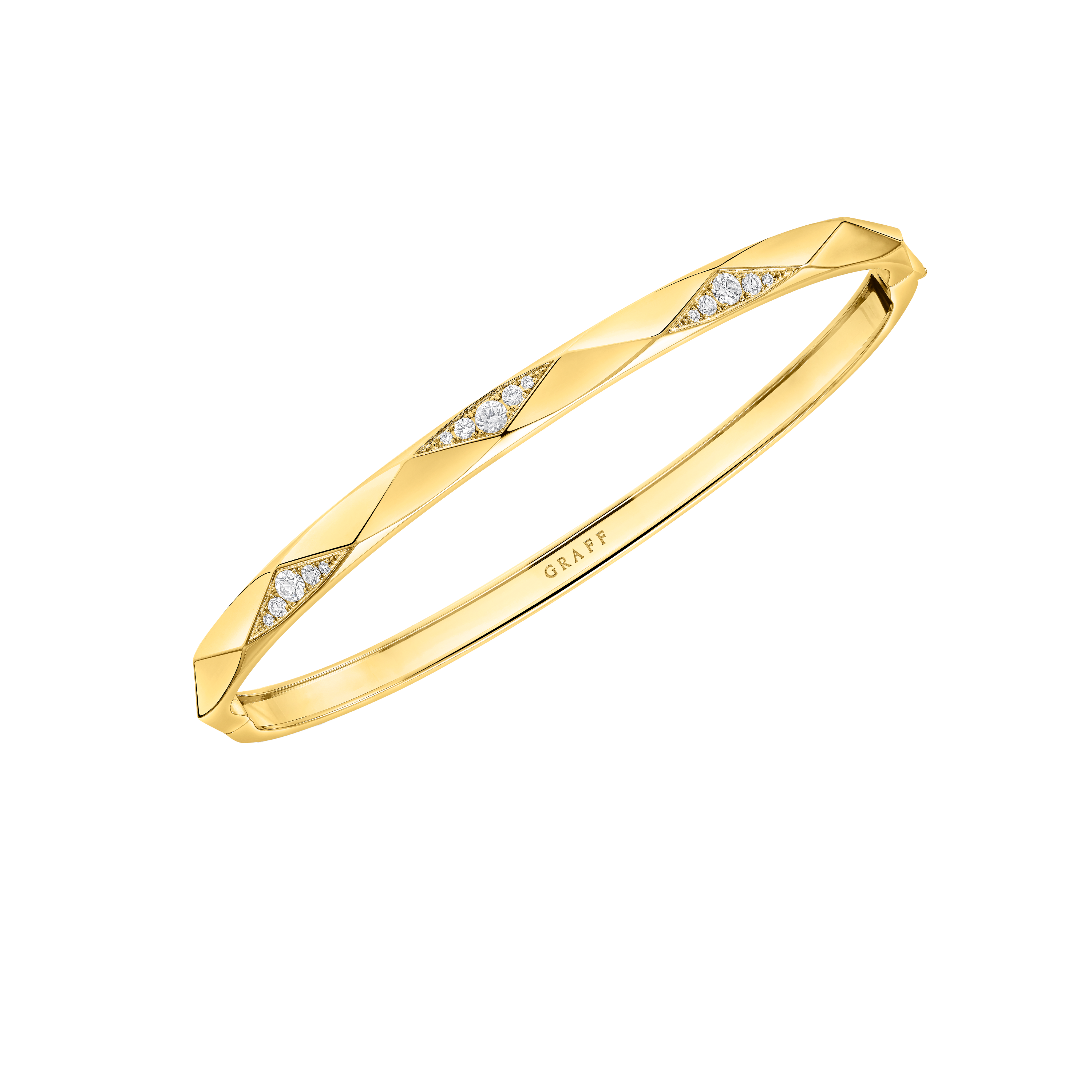 Laurence Graff Signature Faceted Pavé Diamond Bangle