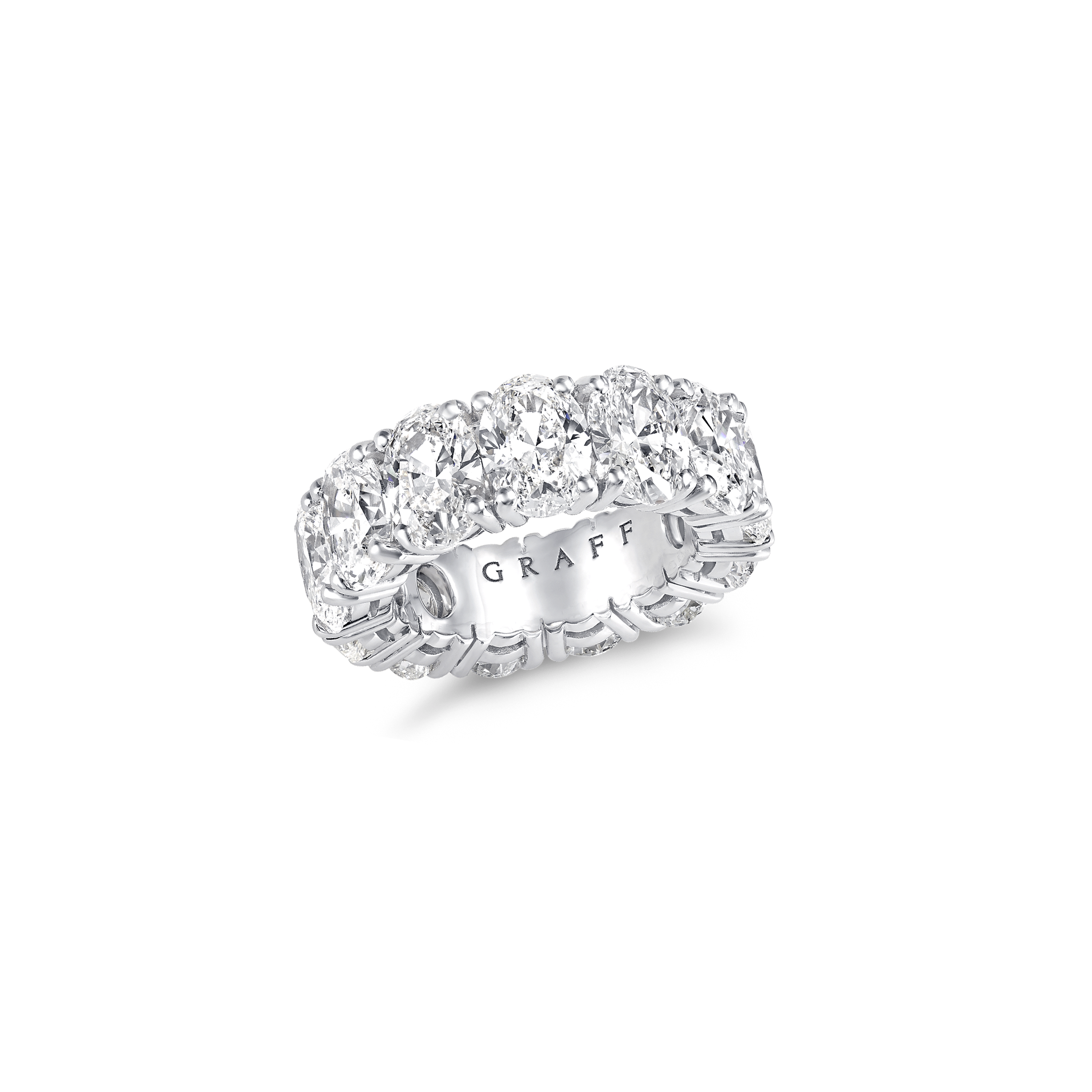 Claw Set Oval Diamond Eternity Ring