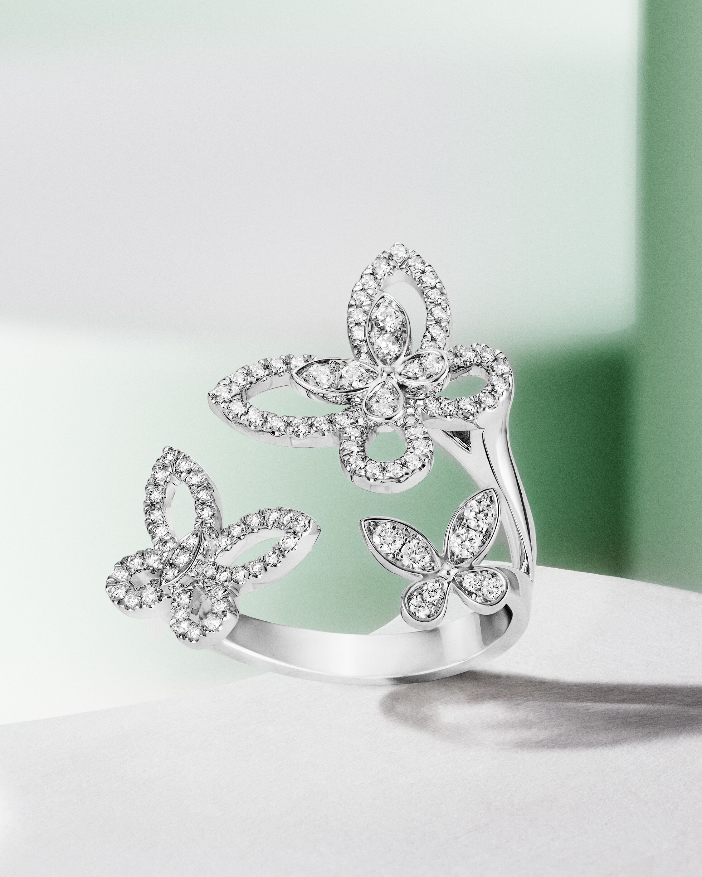 Image shows Graff Butterfly Necklace and Ring