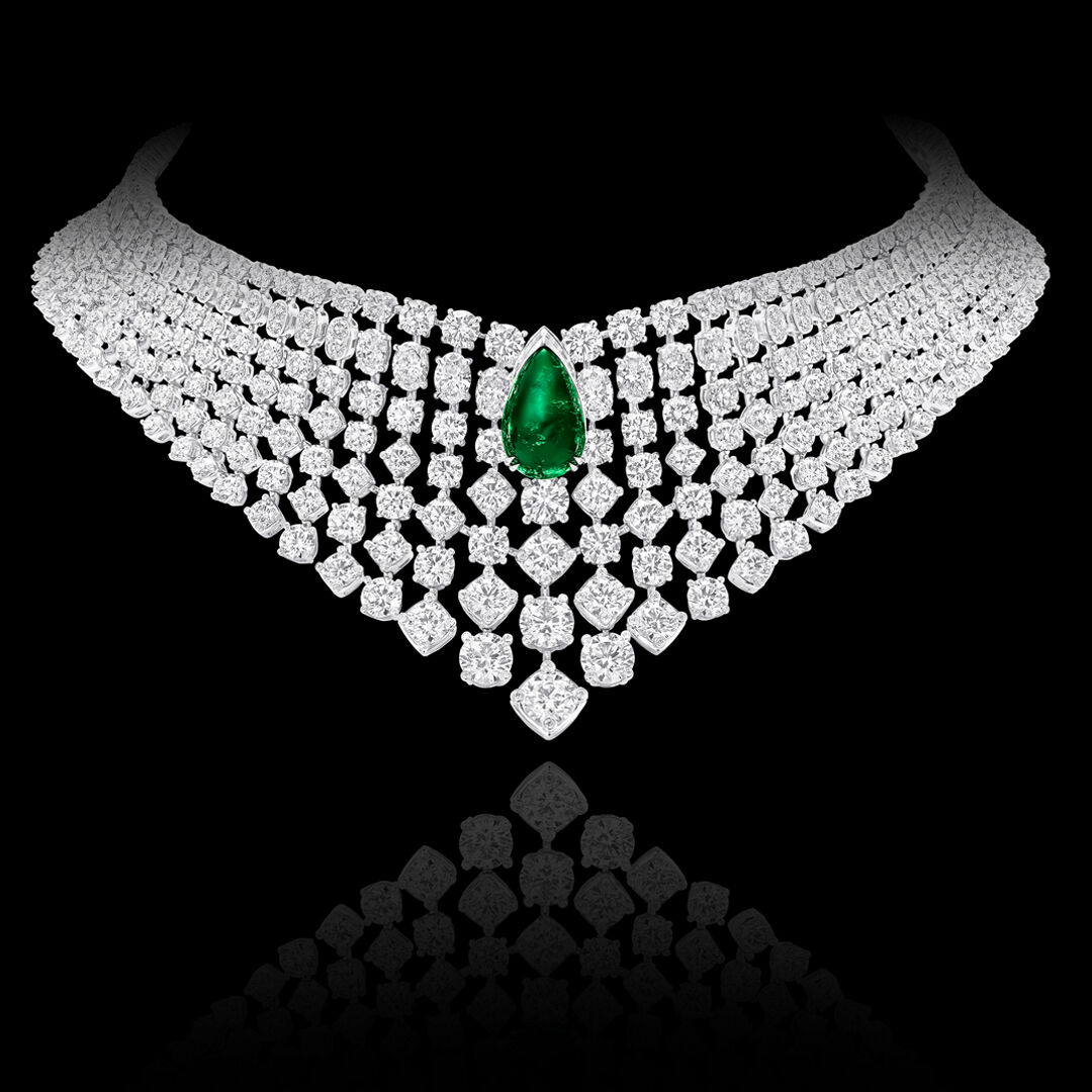 Image shows pair of Graff White Diamond High Jewellery earrings