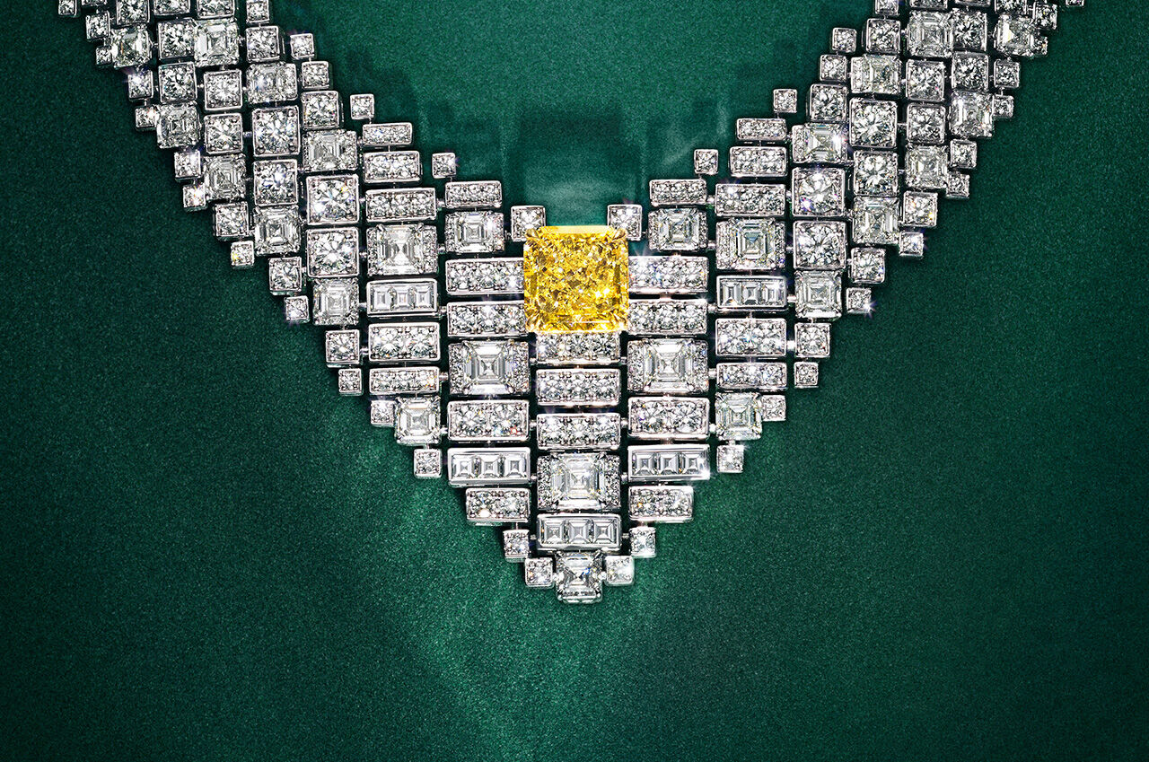 Image shows Graff Yellow Diamond High Jewellery Necklace