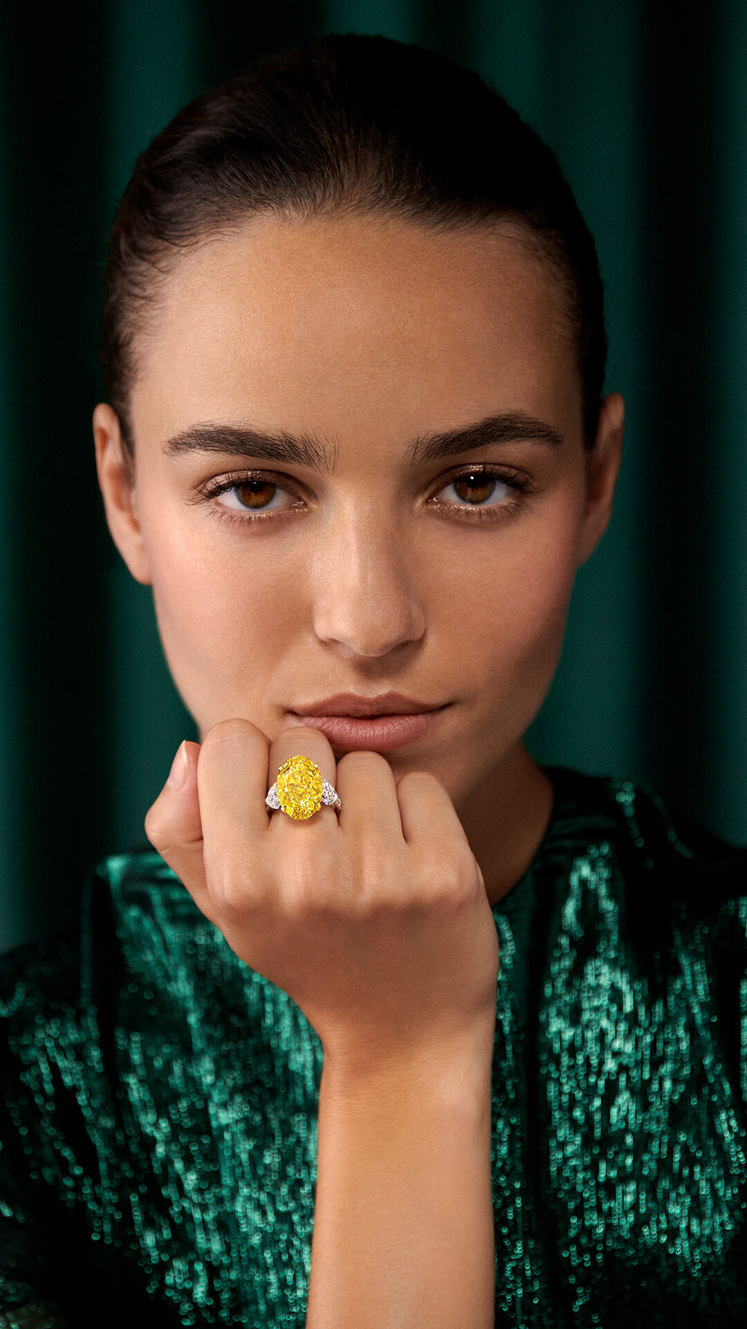 Image shows Graff Icon 8 Yellow Diamond and Diamond pendants 