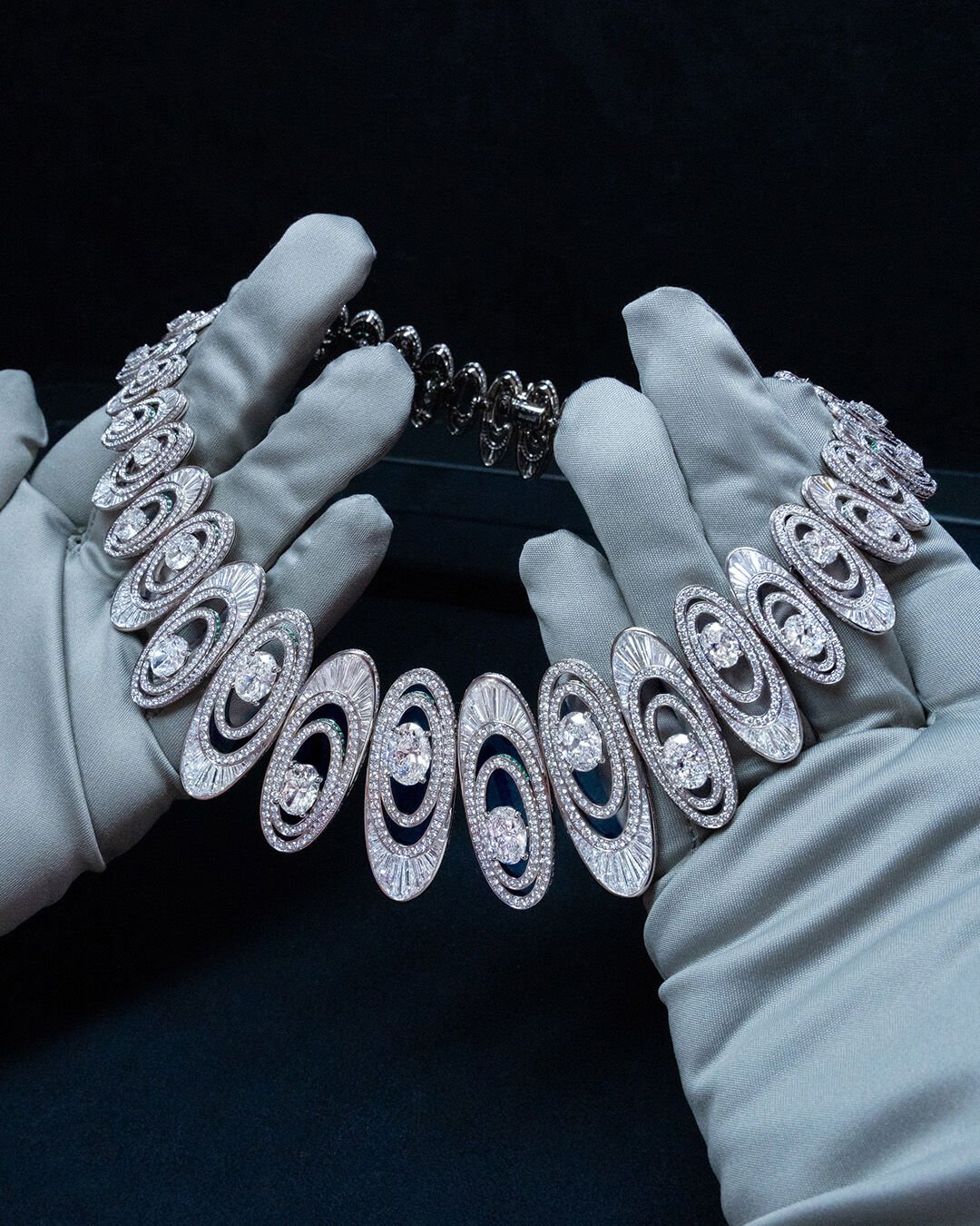 Graff The Gift of Love High Jewellery necklace shown being created in Graff workshop