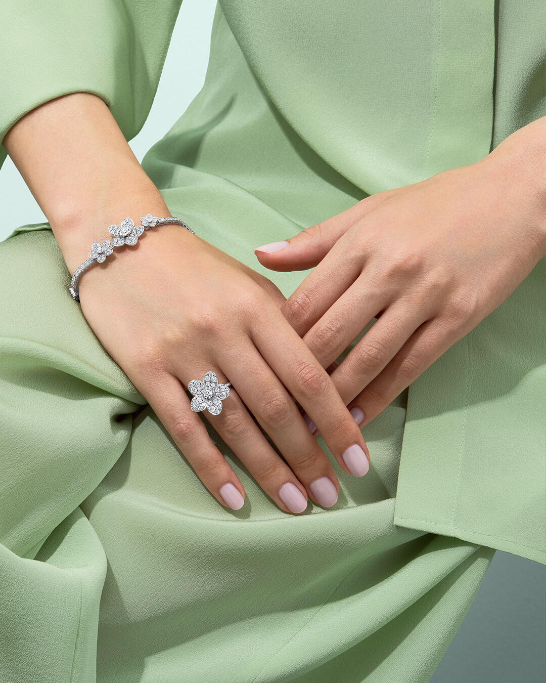 Image shows Graff Butterfly Necklace and Ring