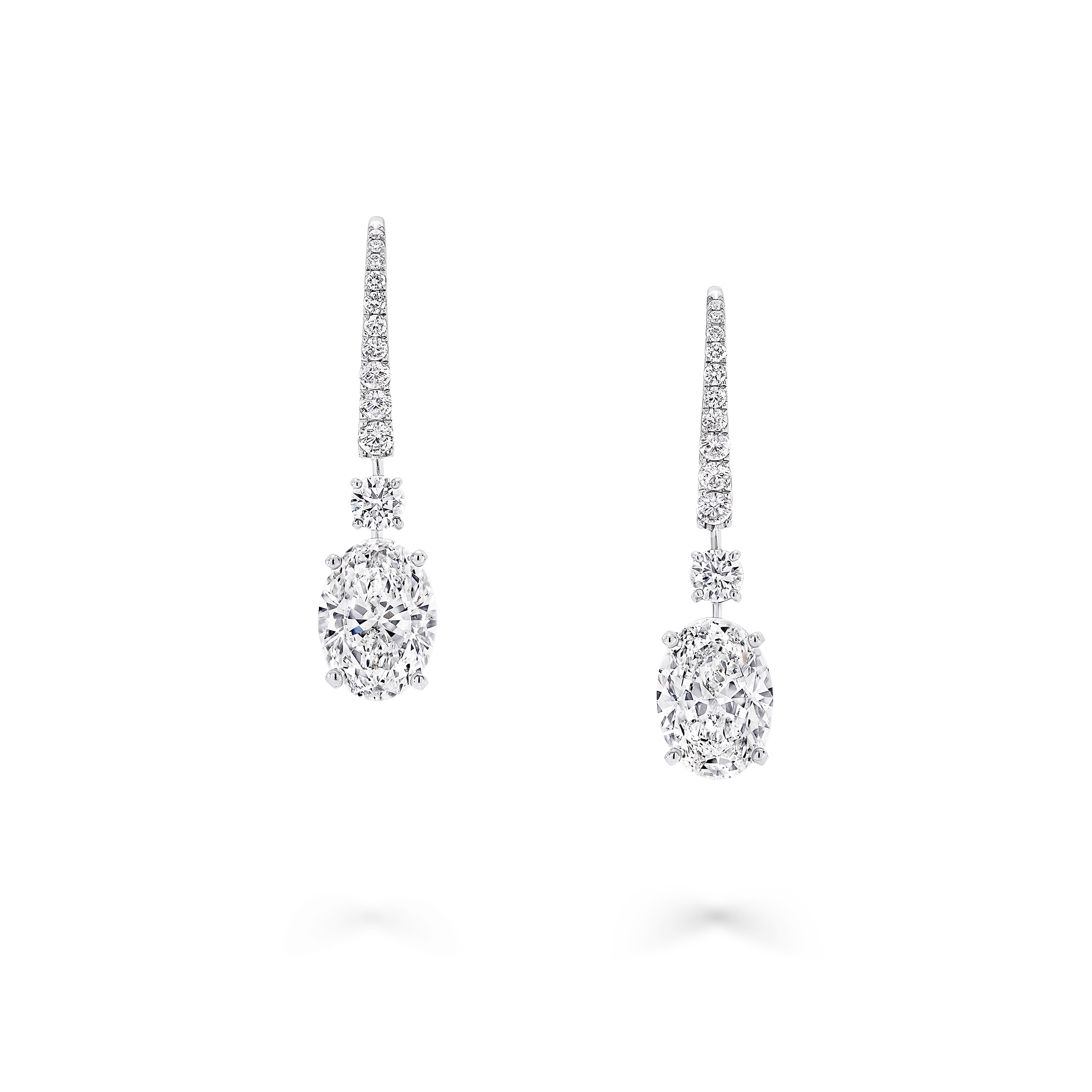 Oval Diamond Earrings
