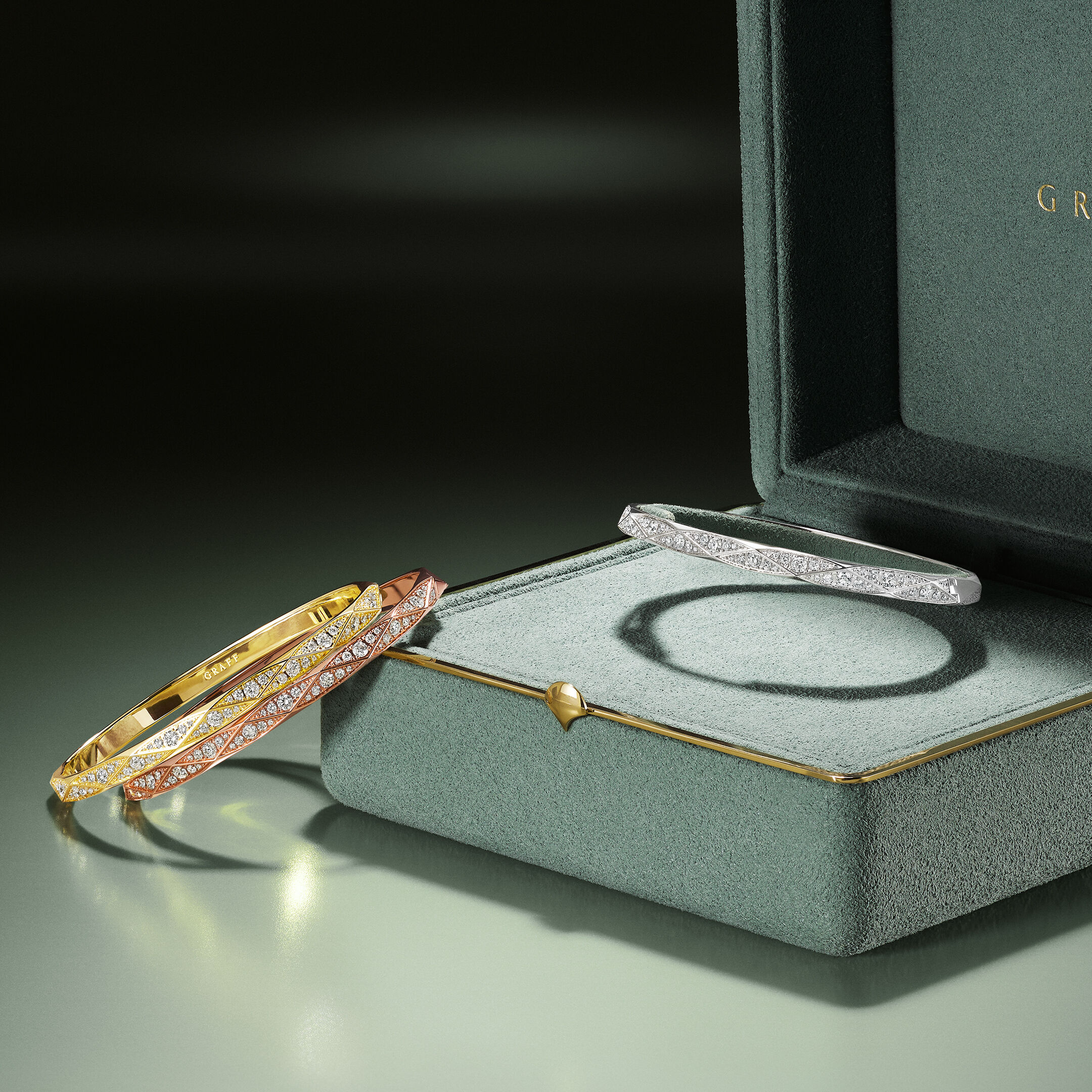 Models wear a collection of Graff's jewellery