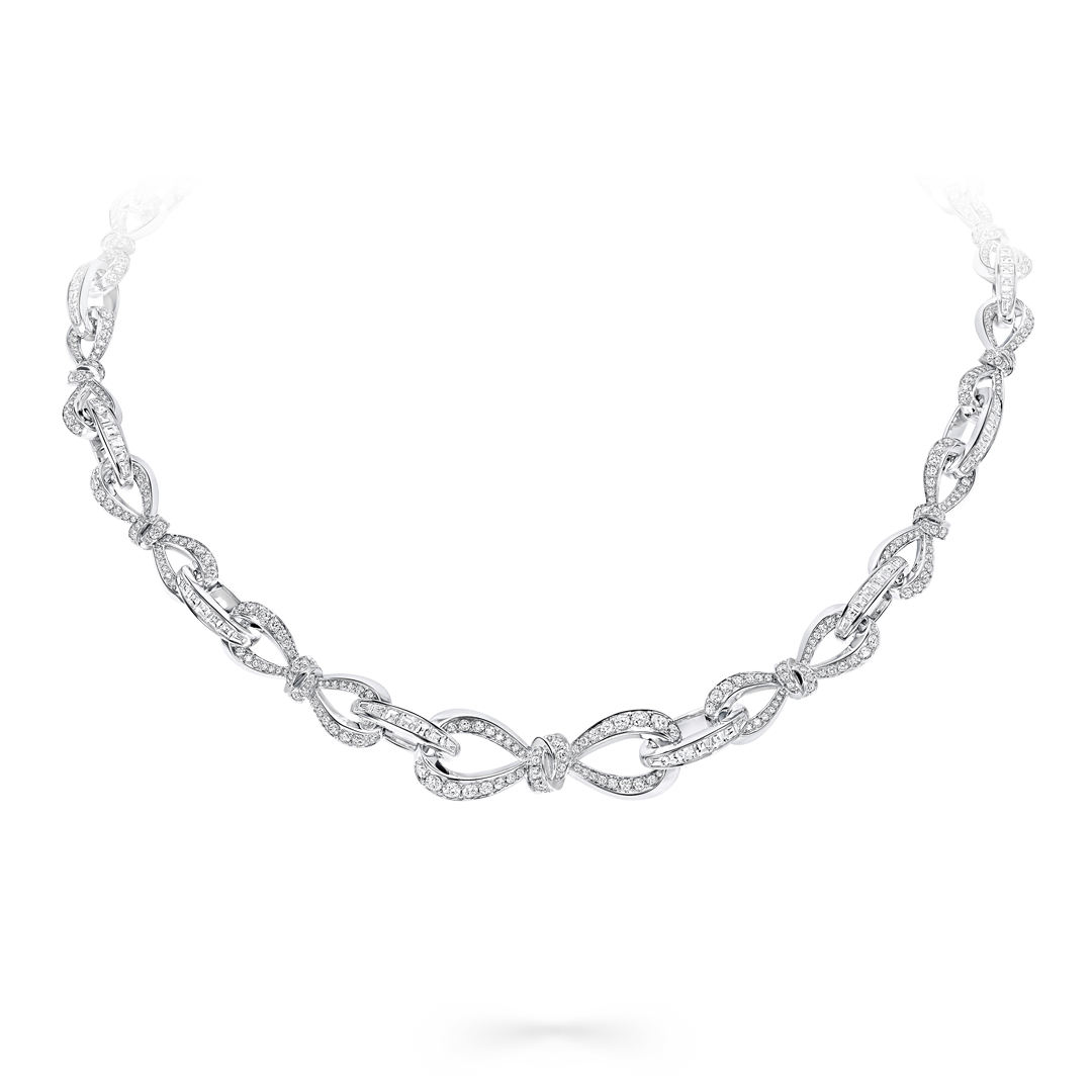 Tilda's Bow Diamond Link Necklace