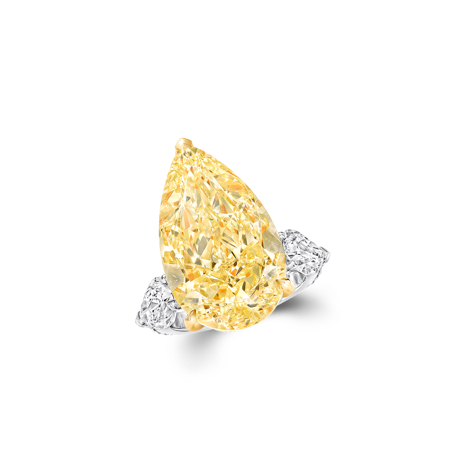 Image shows Graff Yellow and White Diamond High Jewellery ring
