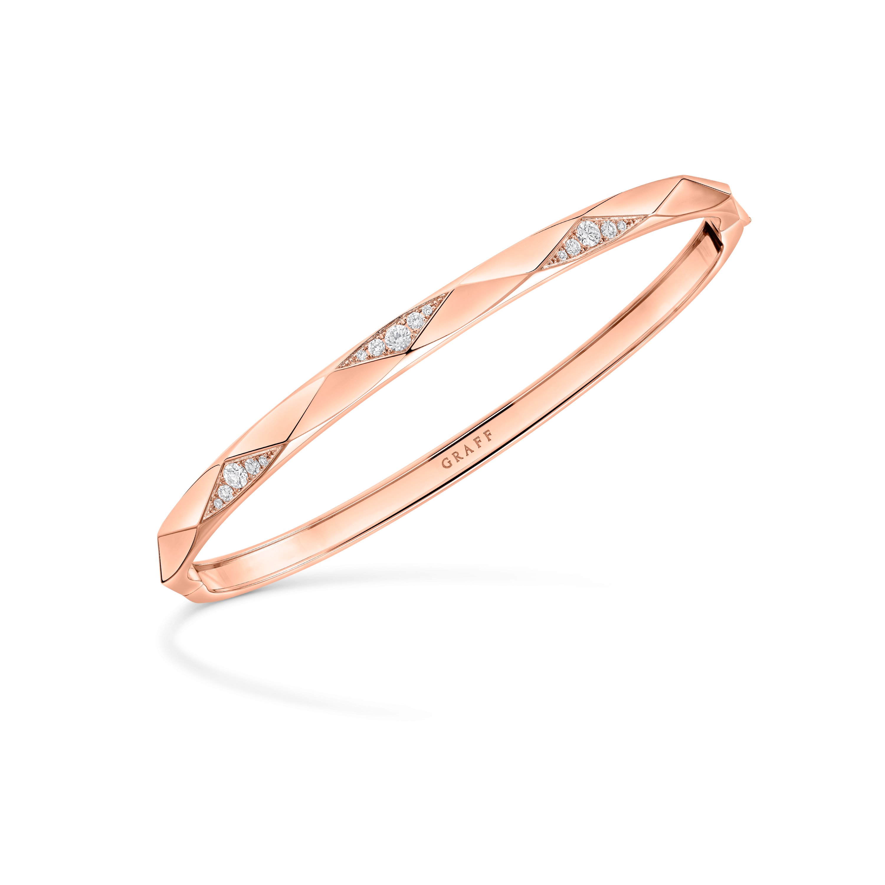 Laurence Graff Signature Faceted Pavé Diamond Bangle