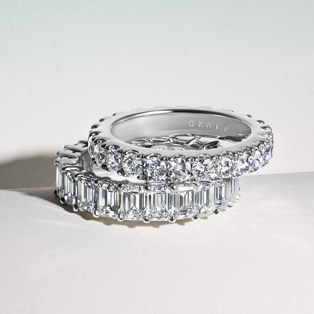 Image shows Classic Graff Graduated Diamond line necklace