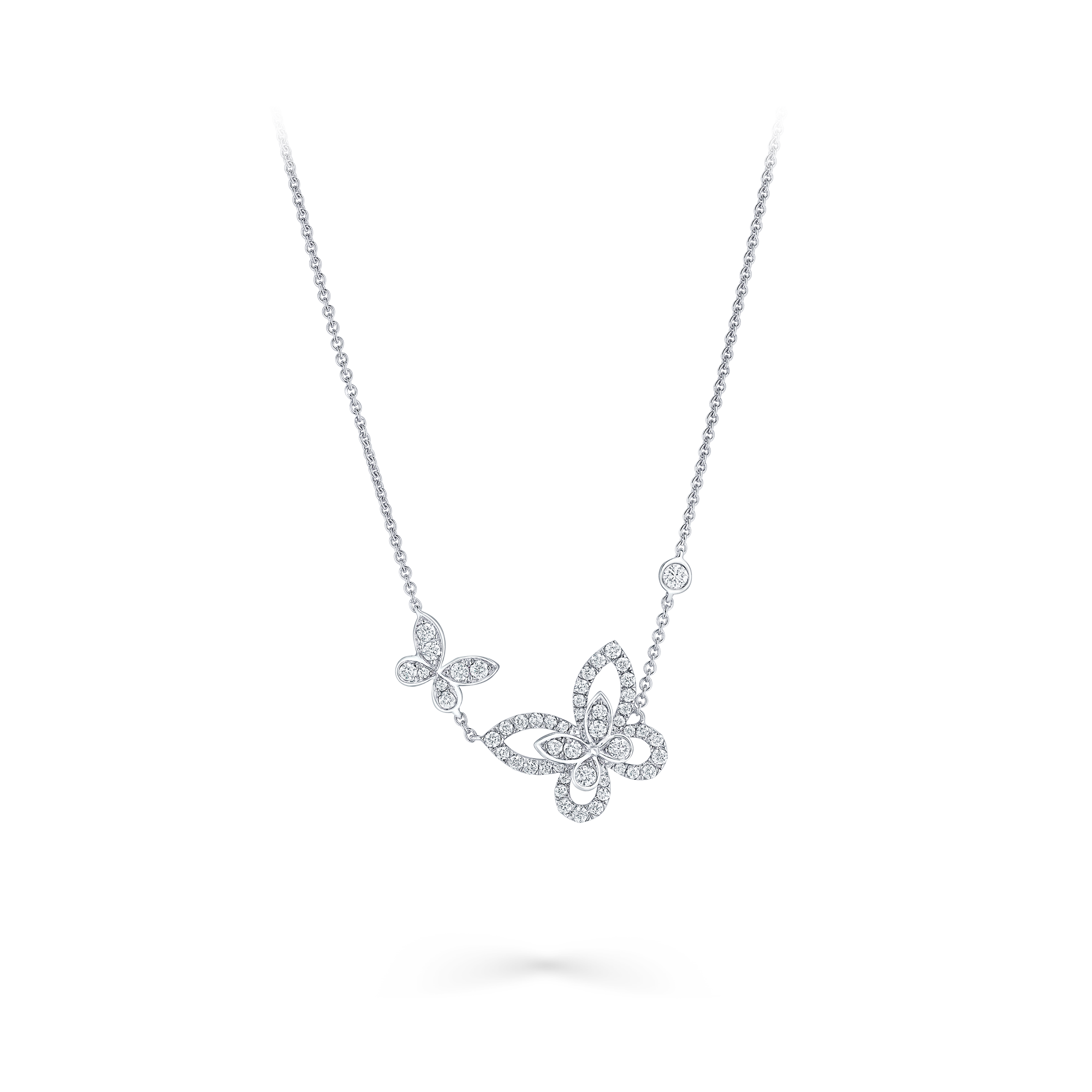 Classic Butterfly Diamond Necklace