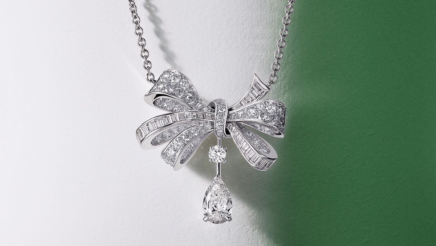 Graff Collections - image shows Graff Tilda's Bow Diamond Necklace