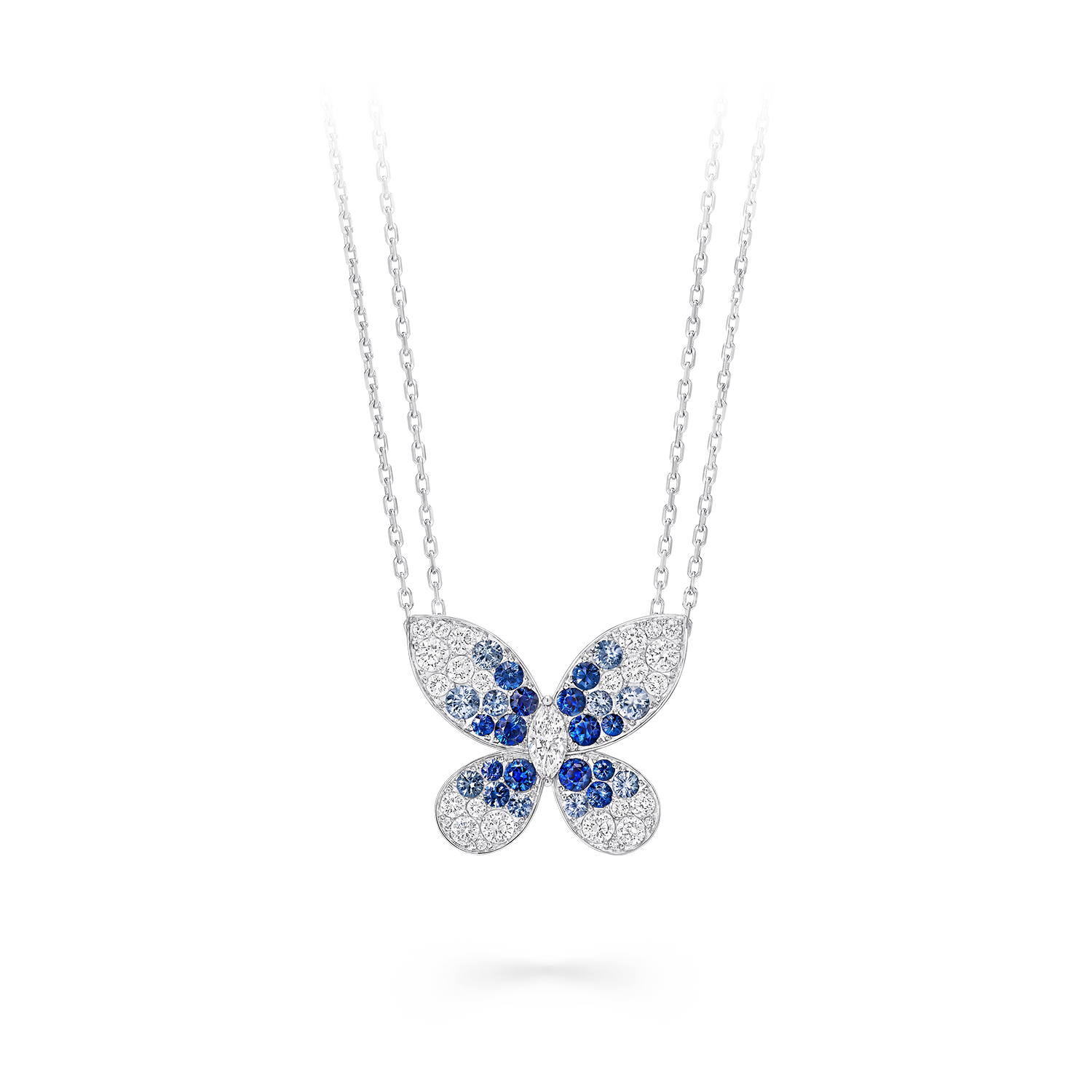 Butterfly Sapphire, Paraiba Tourmaline and Diamond Pendant 