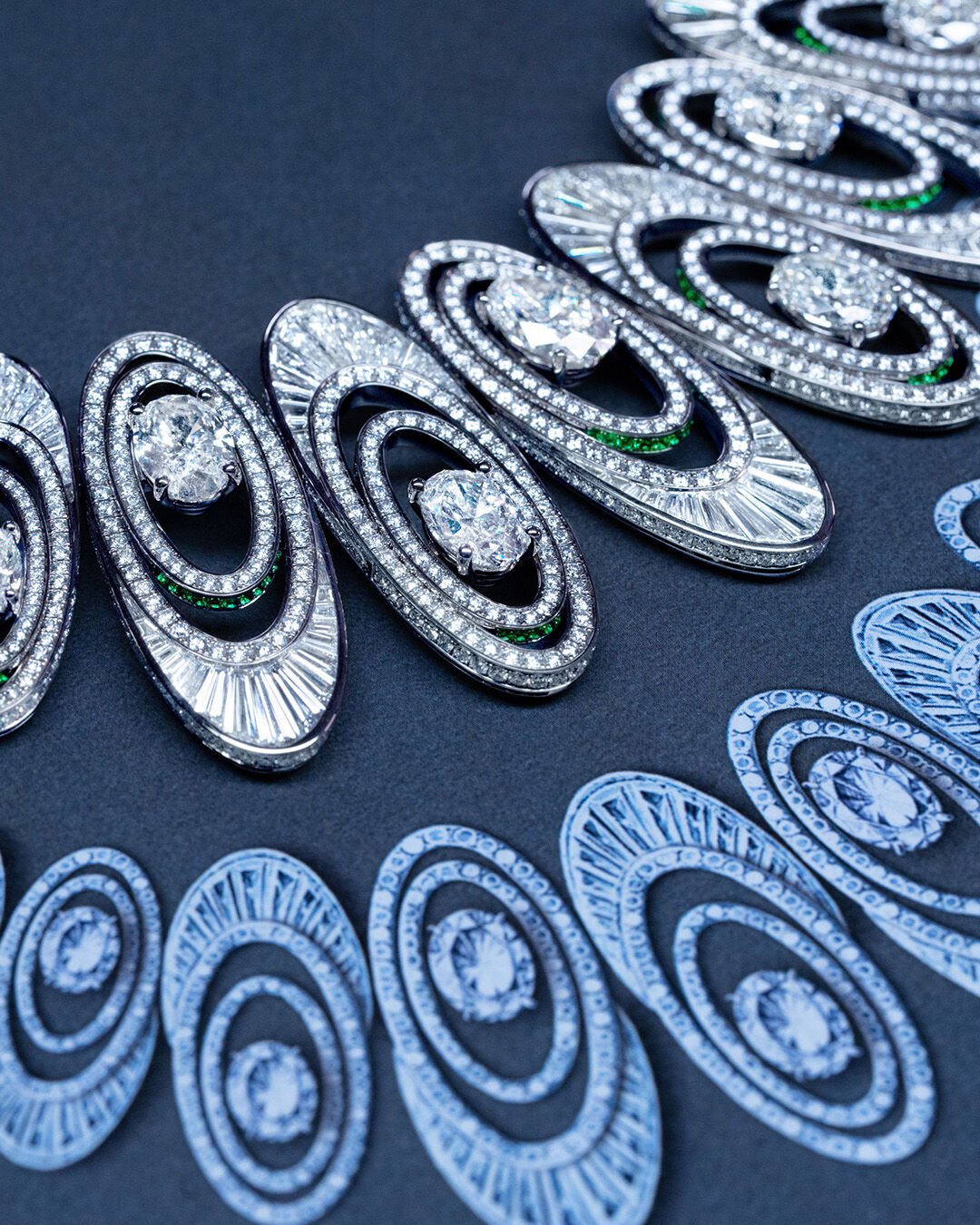 Graff The Gift of Love High Jewellery necklace shown being assembled in Graff workshop