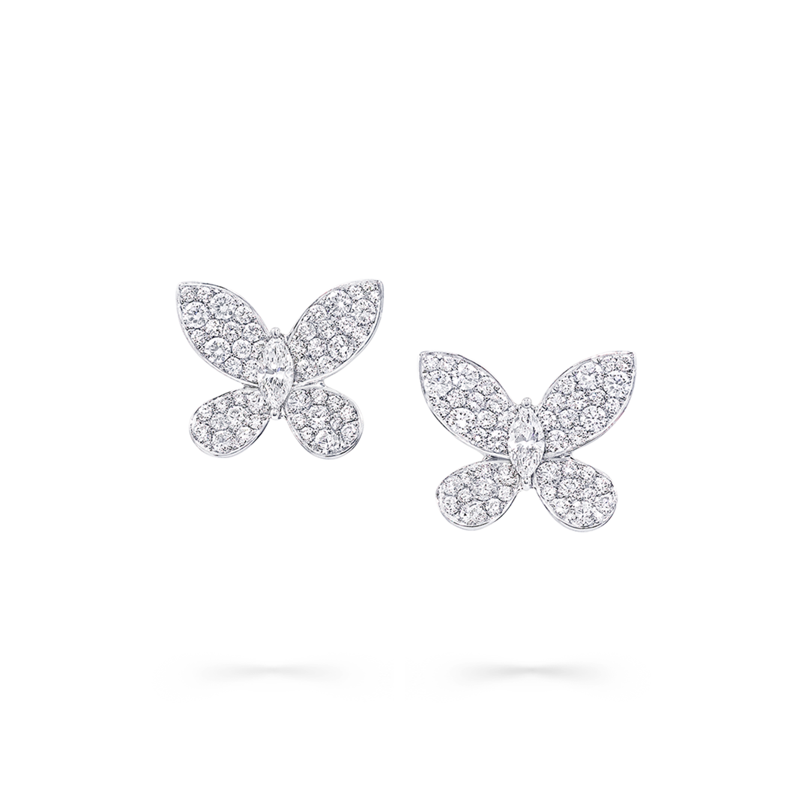 Pavé Butterfly Abstract Diamond Necklace