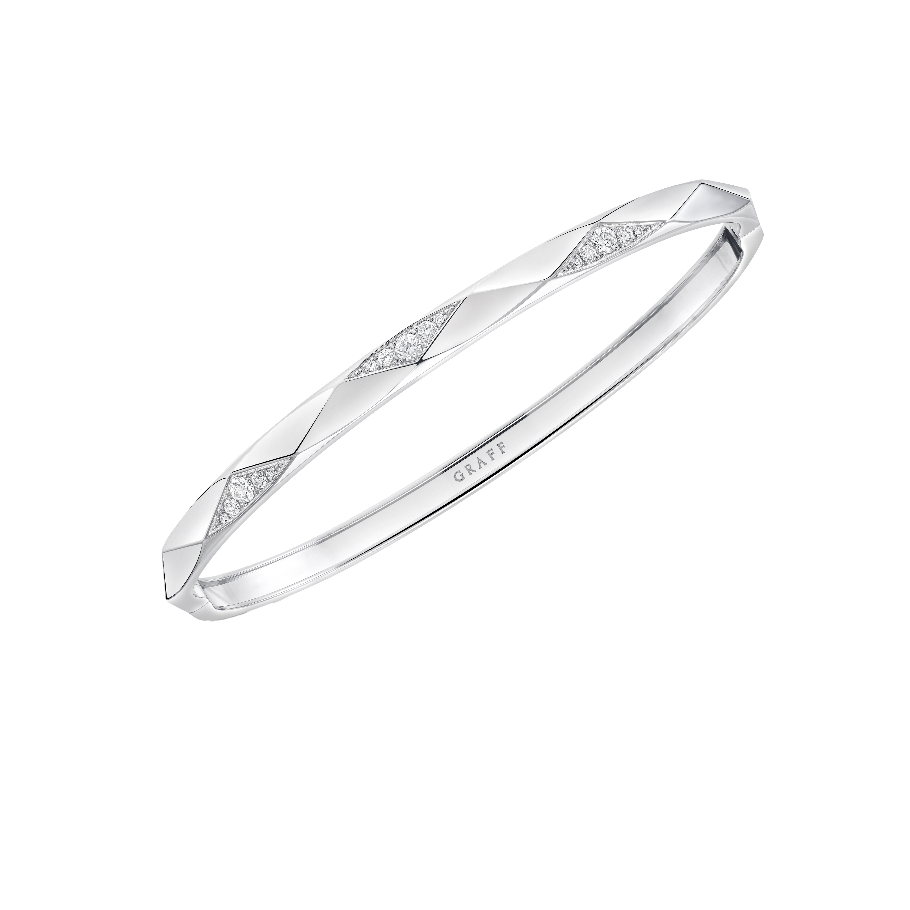 Laurence Graff Signature Faceted Pavé Diamond Bangle