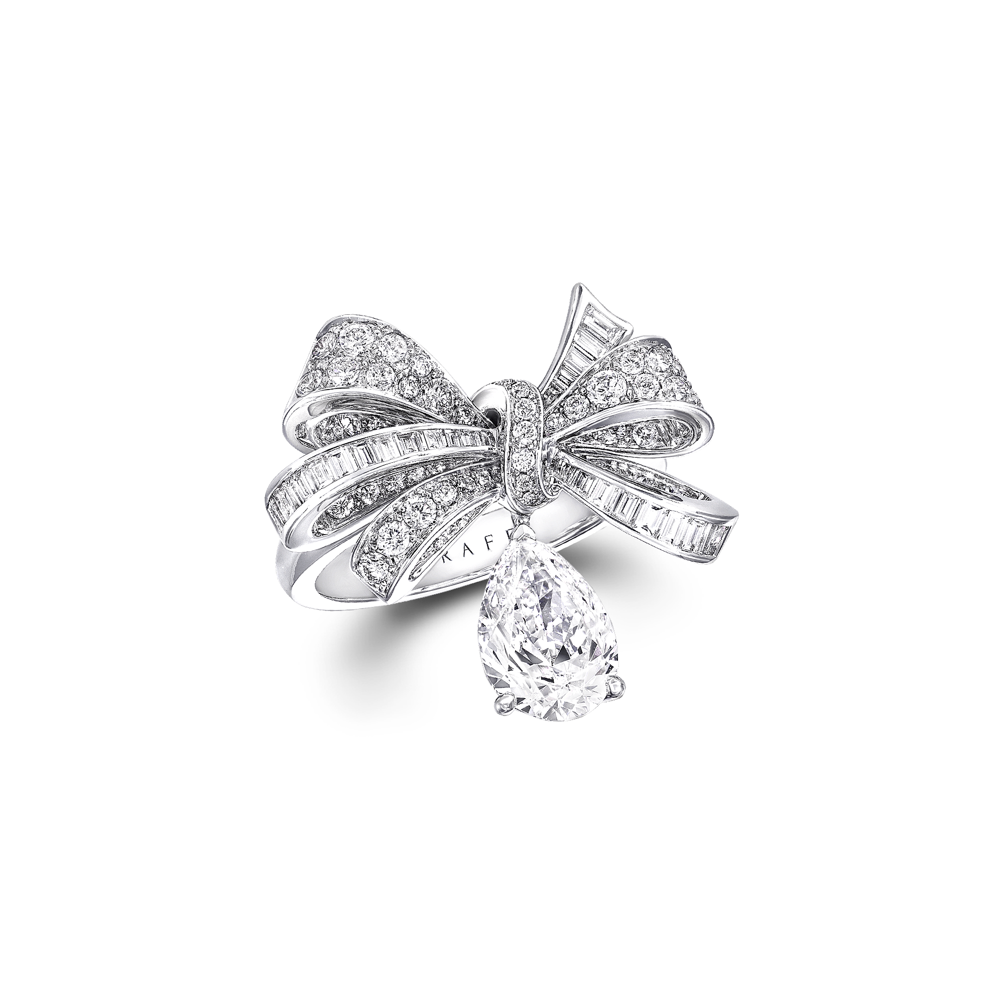 Tilda's Bow Classic Diamond Drop Ring