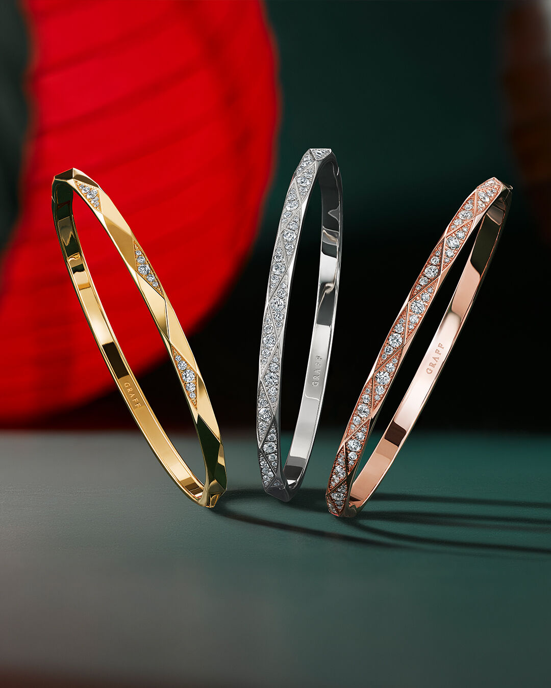 Image shows Laurence Graff Signature Diamond bangles