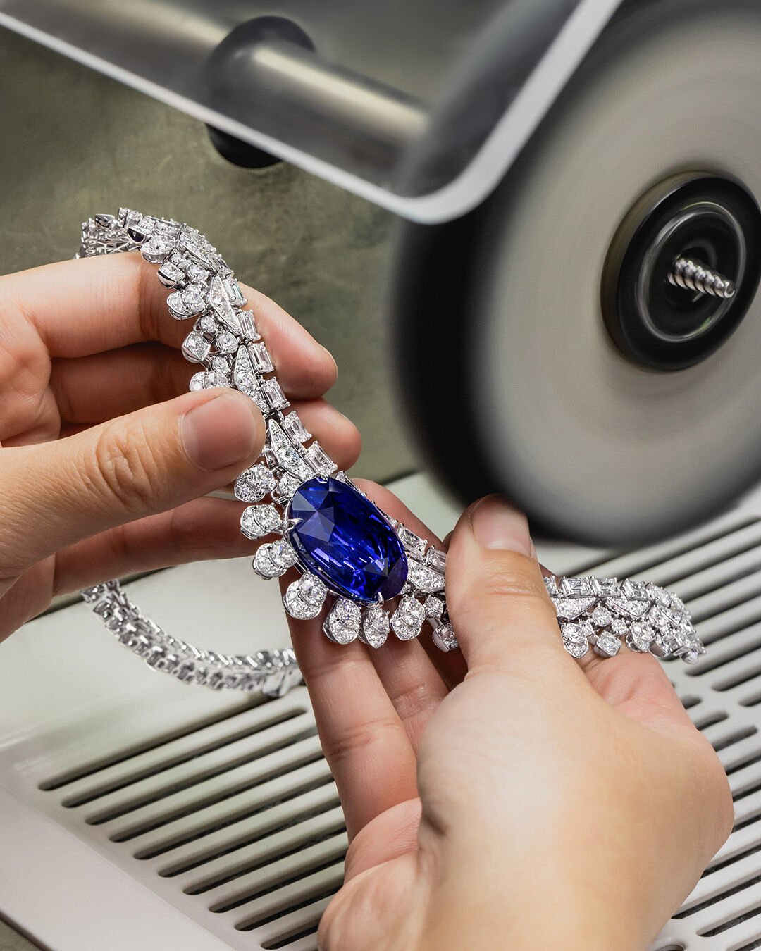 Image of Graff Sapphire and White Diamond High Jewellery Necklace
