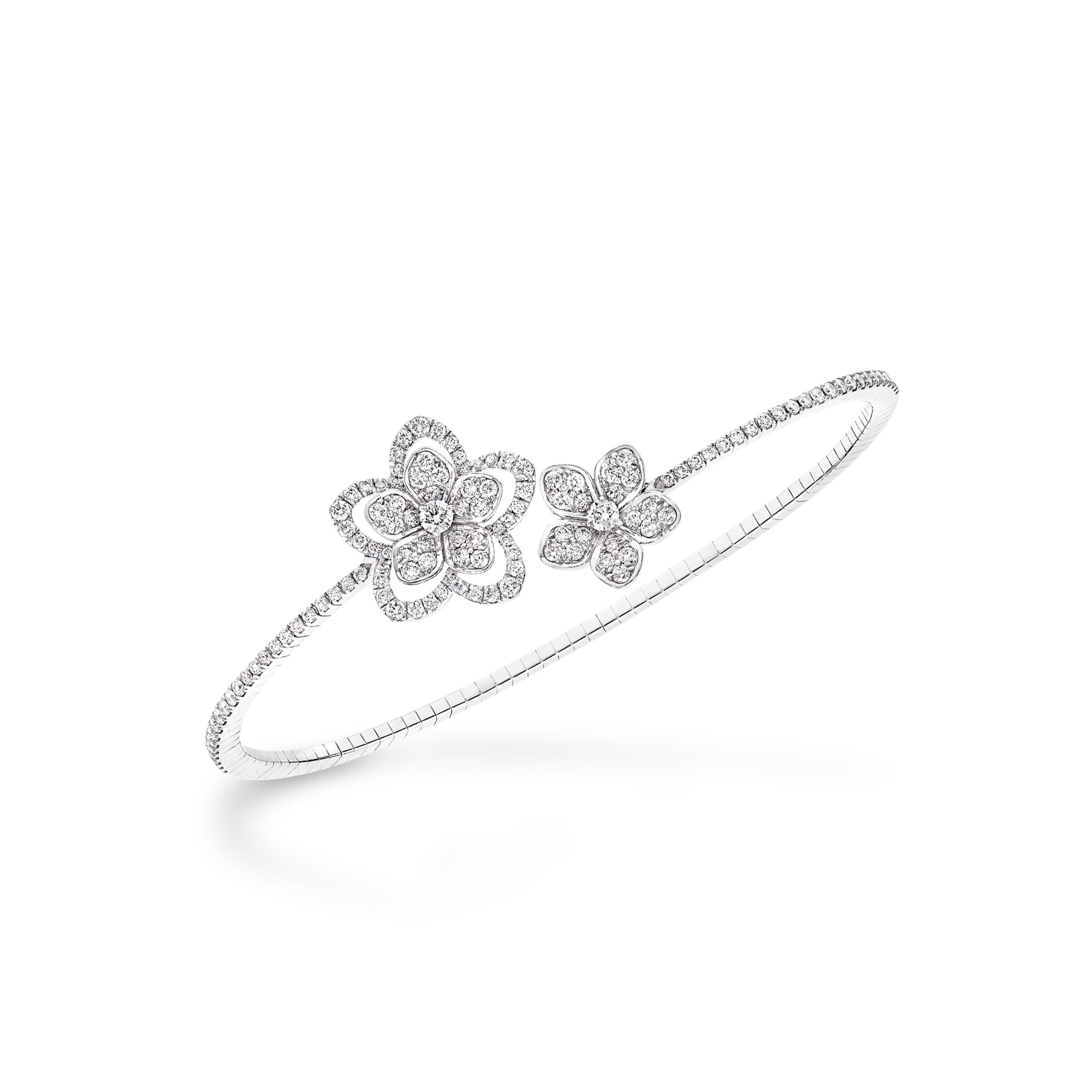 Wild Flower Twist Diamond Bangle