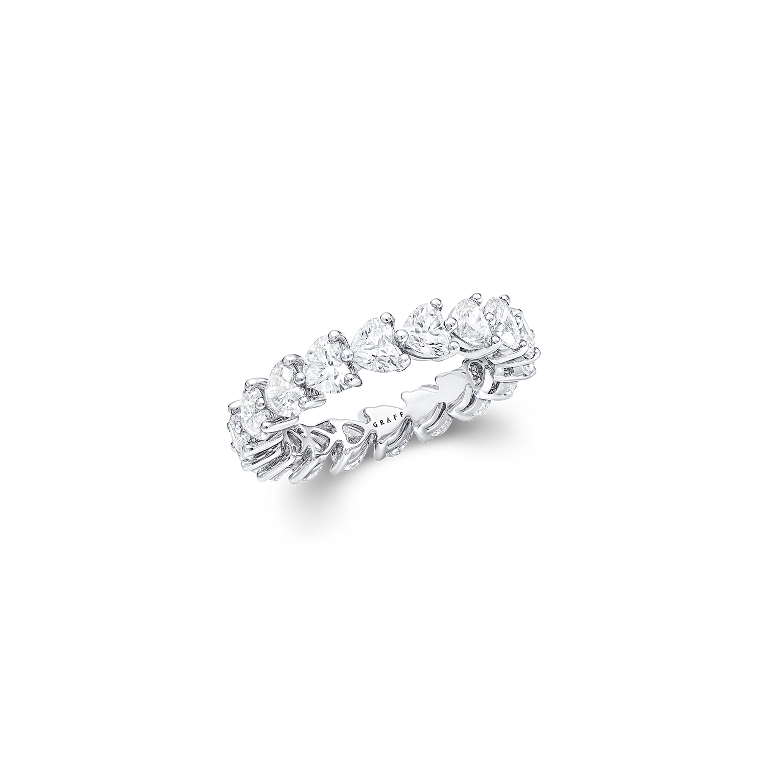 Heart Shape Diamond Wedding Band