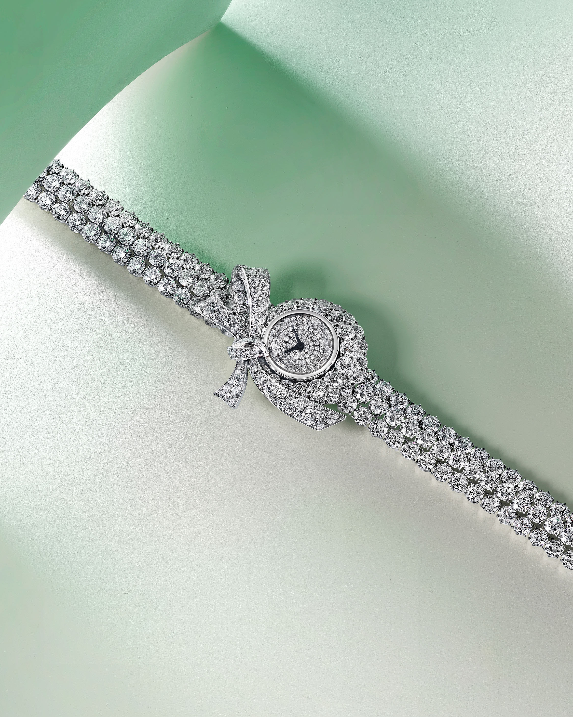 Image shows Graff Tilda's Bow necklace and ring 