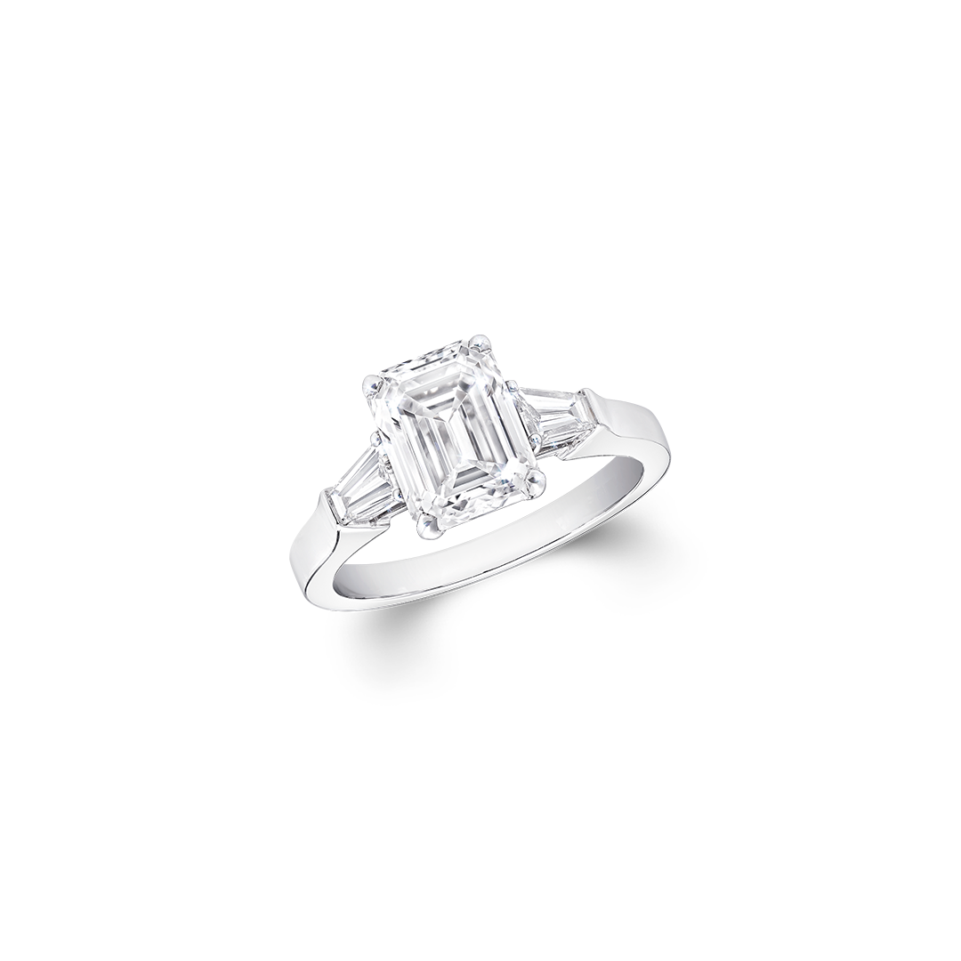 Promise Emerald Cut Diamond Engagement Ring