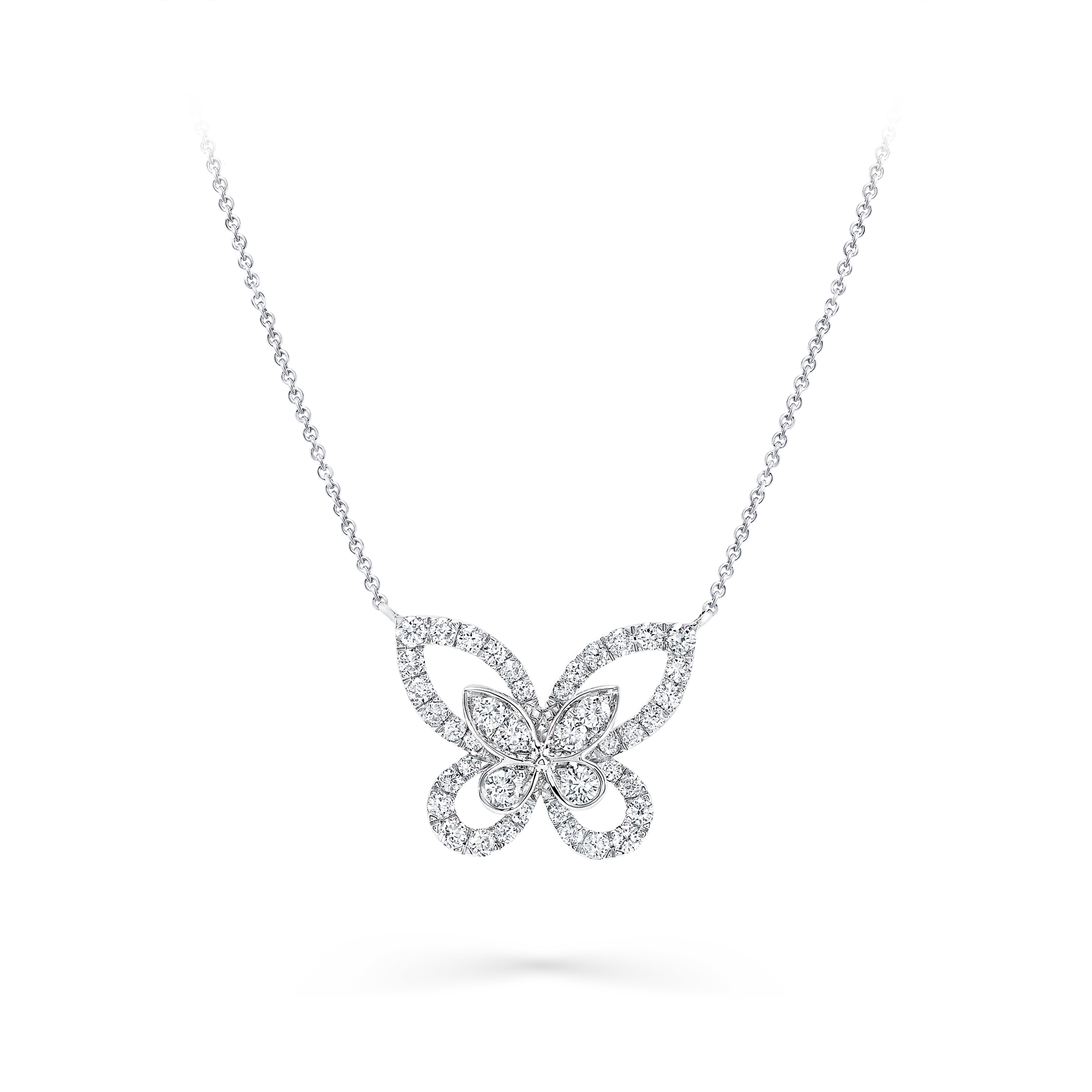 Butterfly Silhouette Diamond Pendant