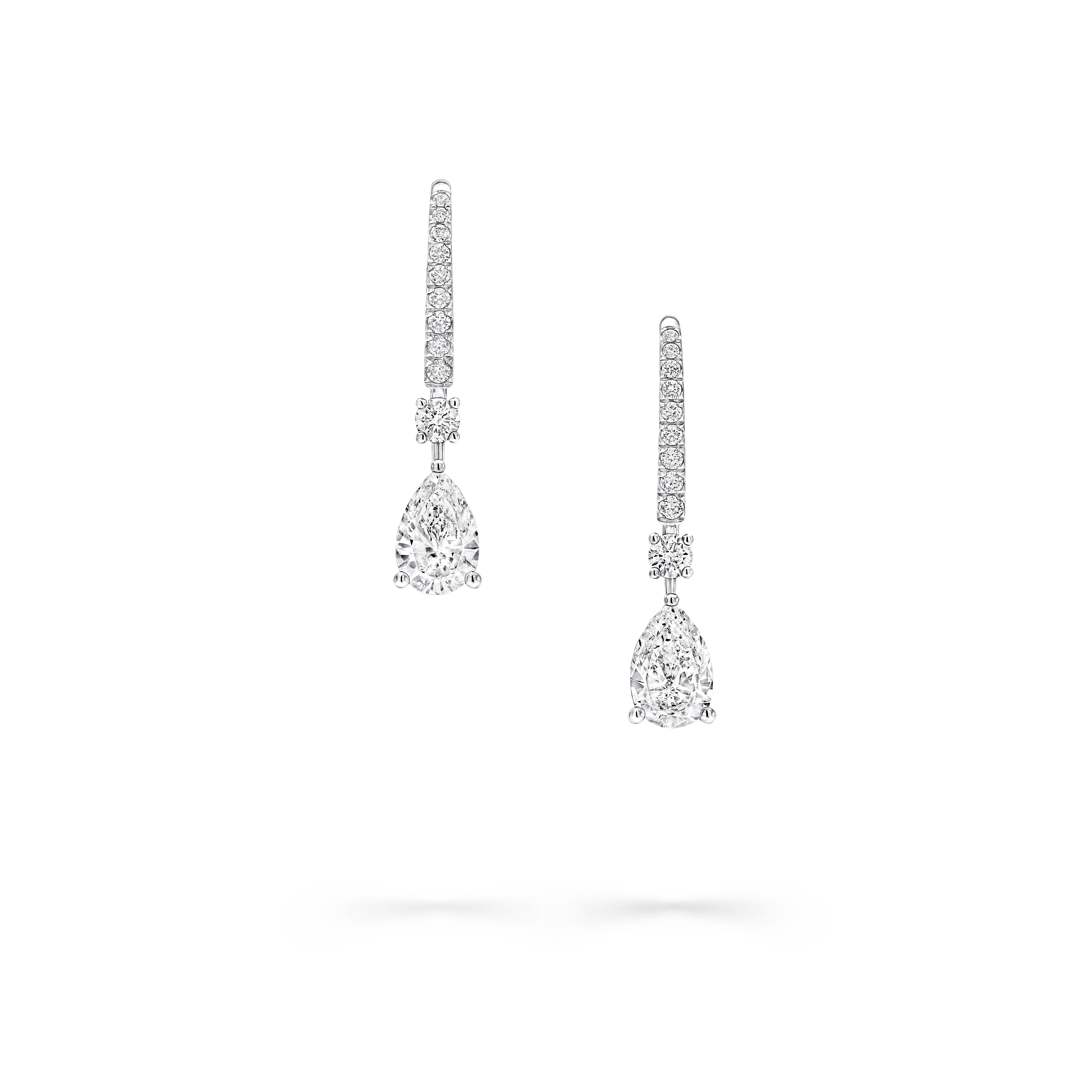 Pear Shape Diamond Solitaire Earrings