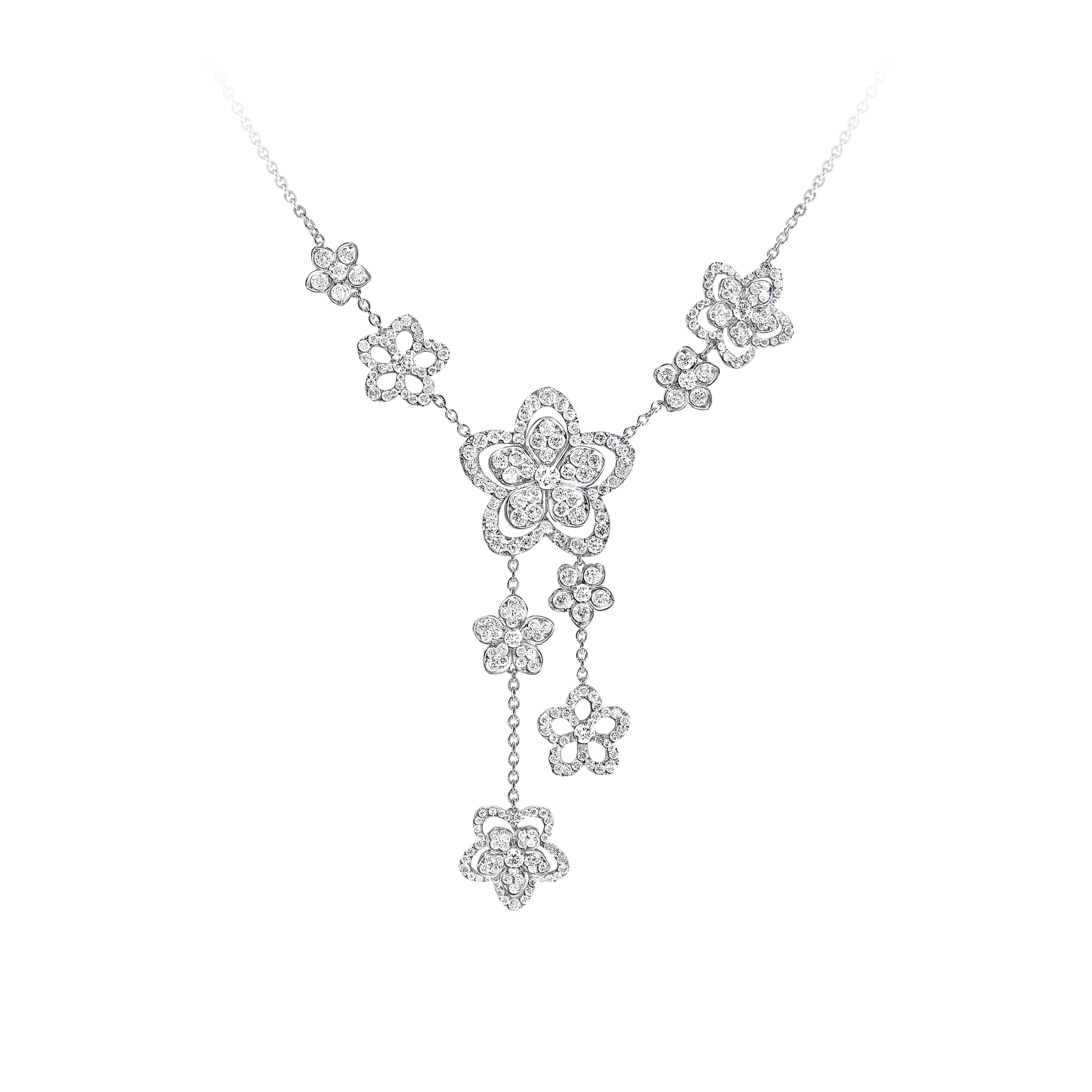Wild Flower Diamond Drop Necklace