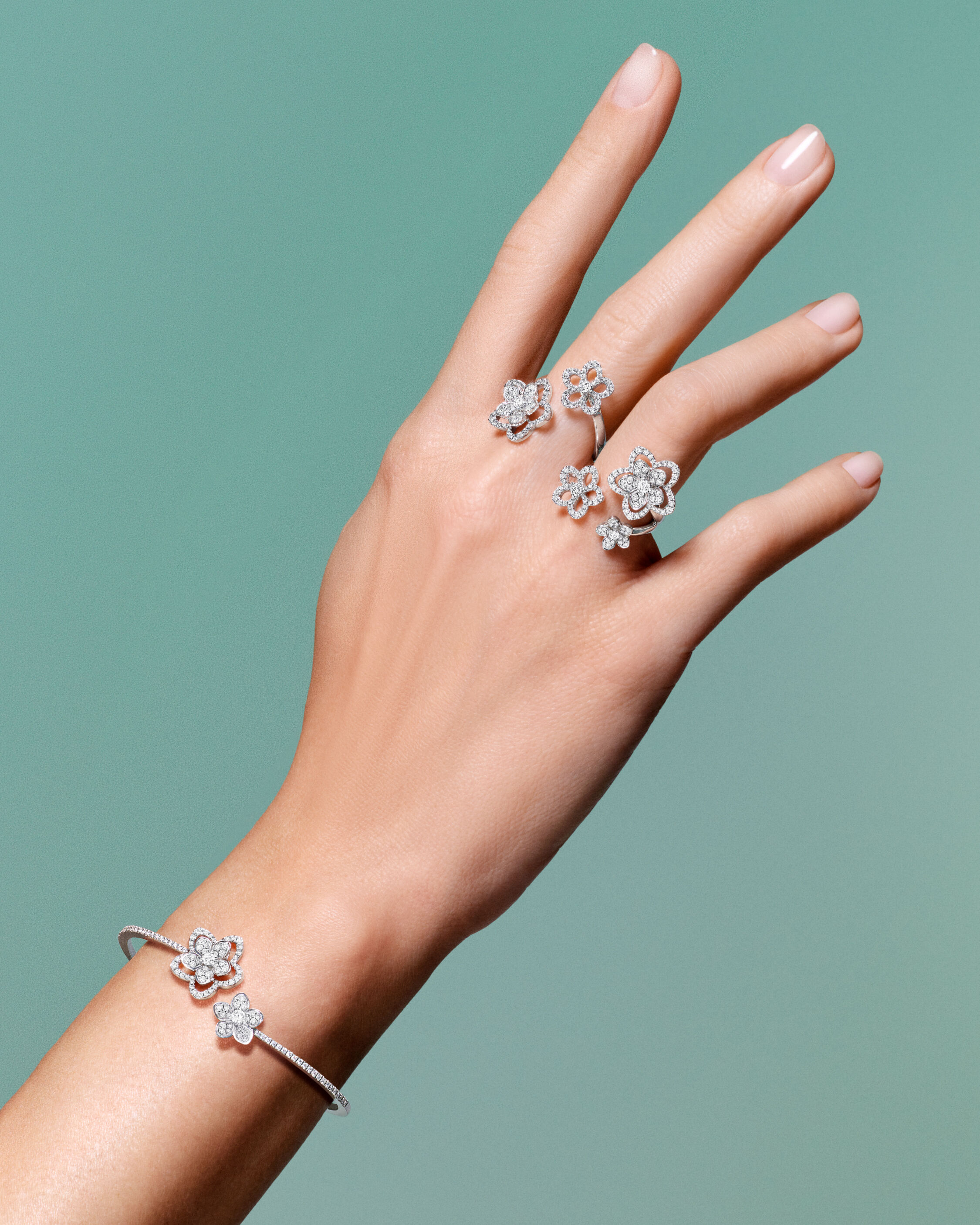 Image shows Graff Butterfly Necklace and Ring