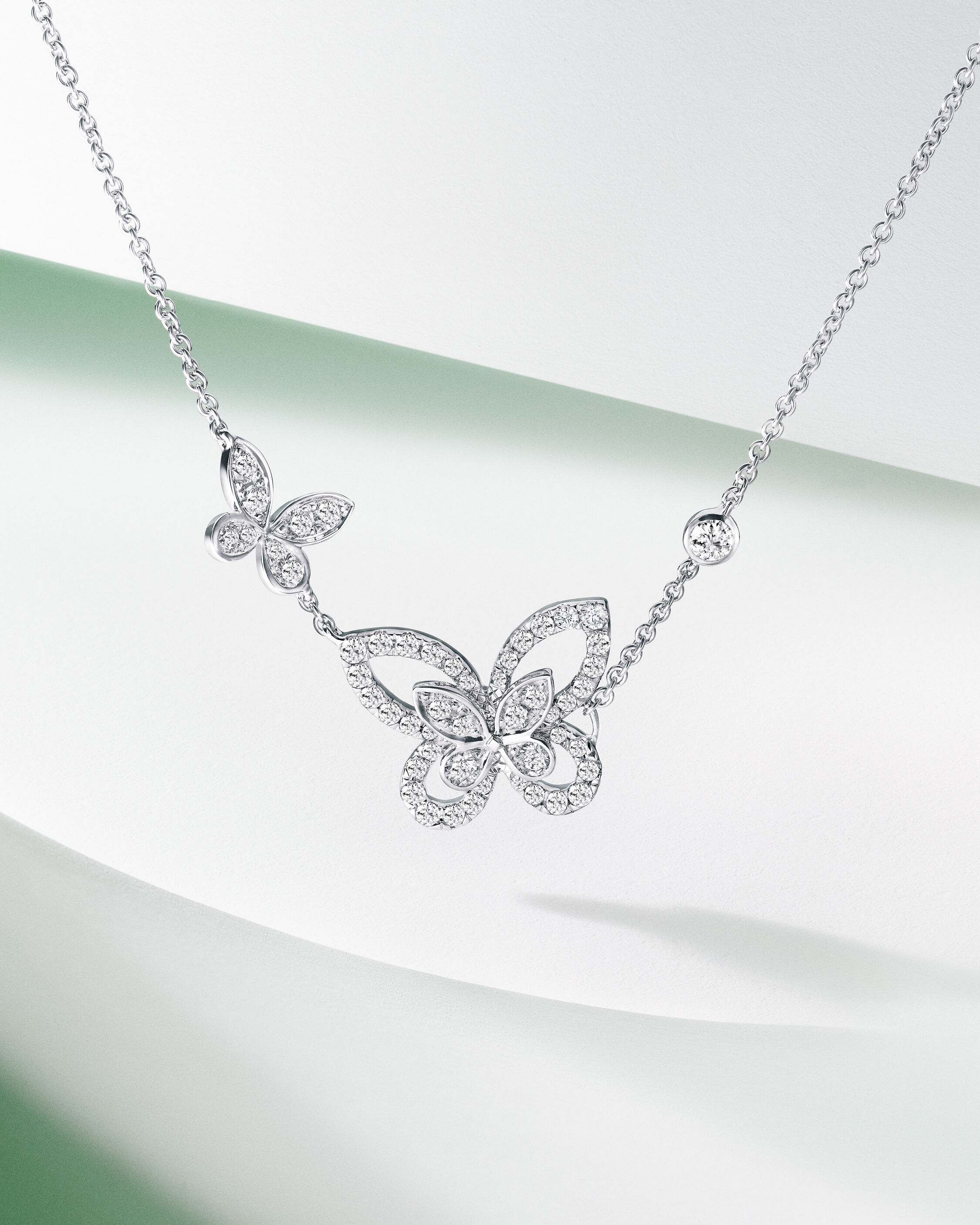 Image shows Graff Butterfly Necklace and Ring