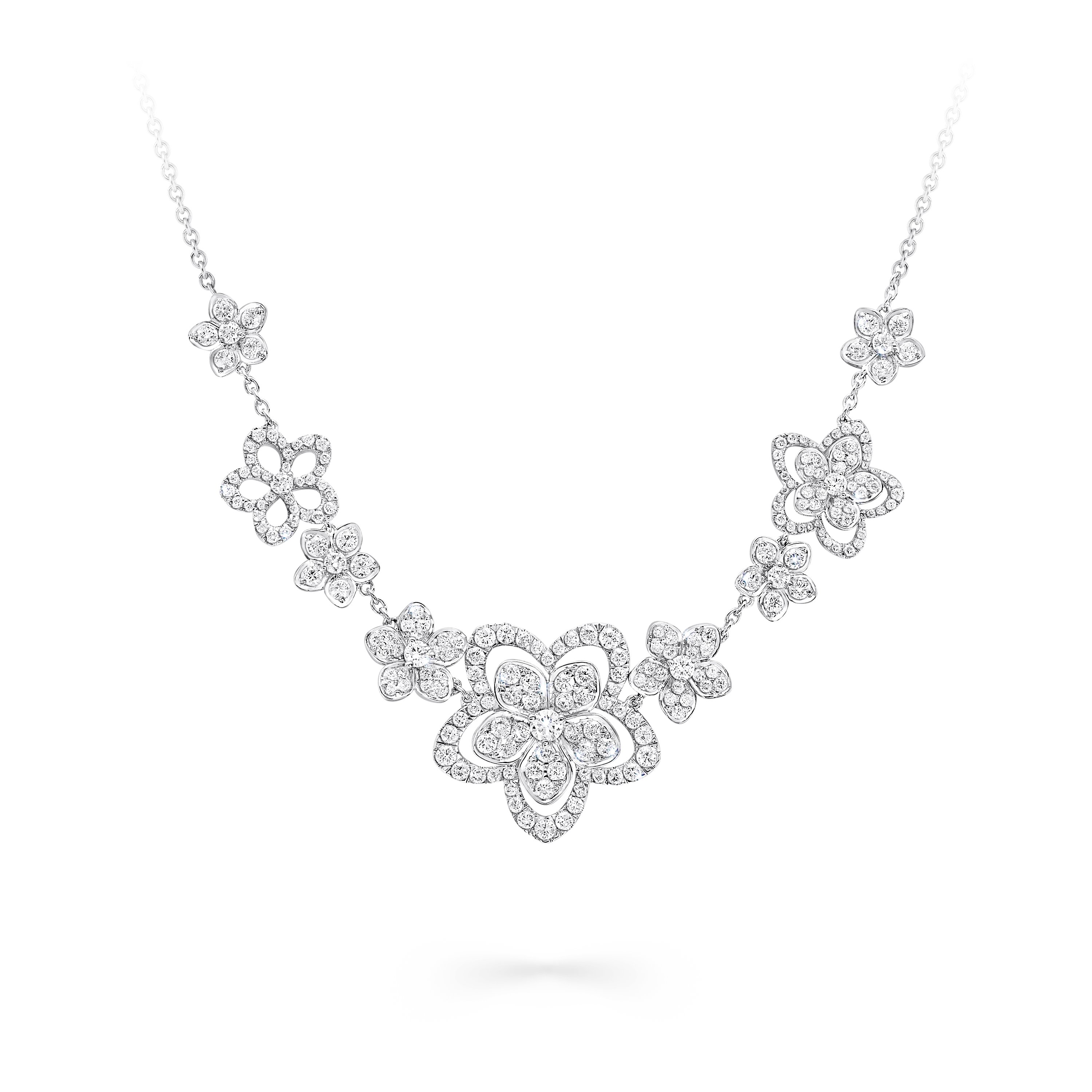 Wild Flower Multi Diamond Necklace