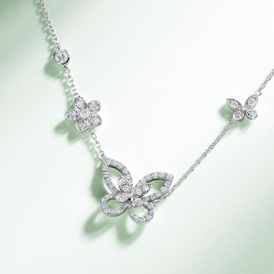 Gifts for Her - image shows Graff Wild Flower Diamond ring in Graff Ring Box