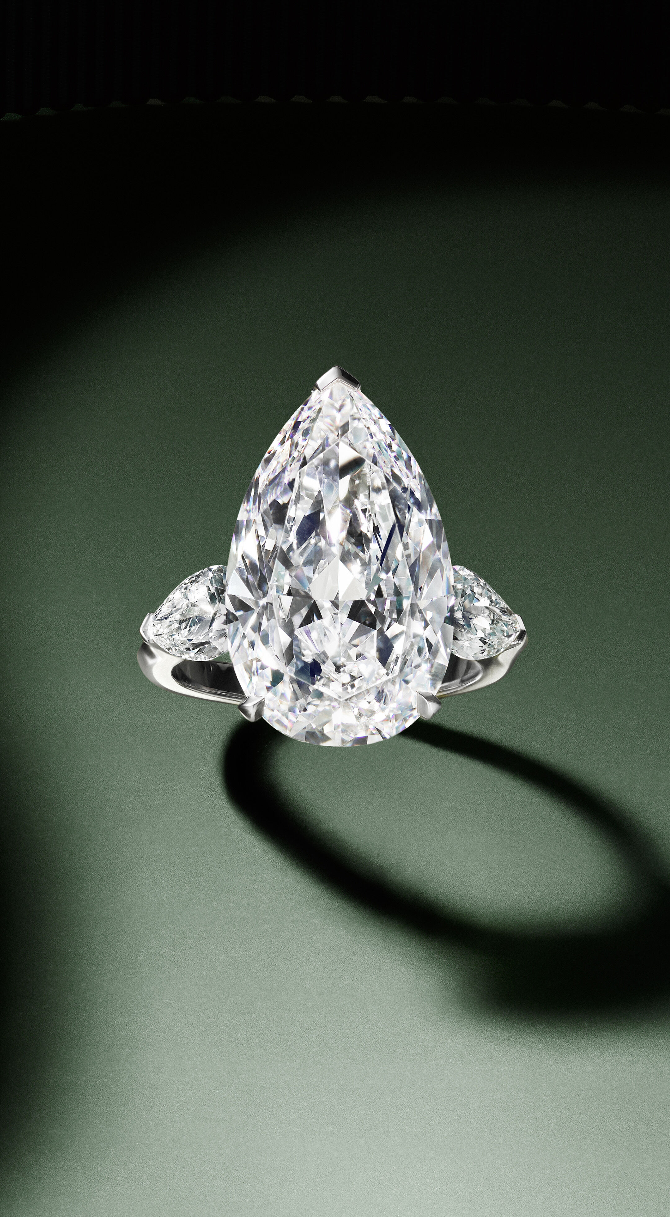 Engagement Rings - image shows Graff Emerald Cut and Round Diamond Engagement Rings