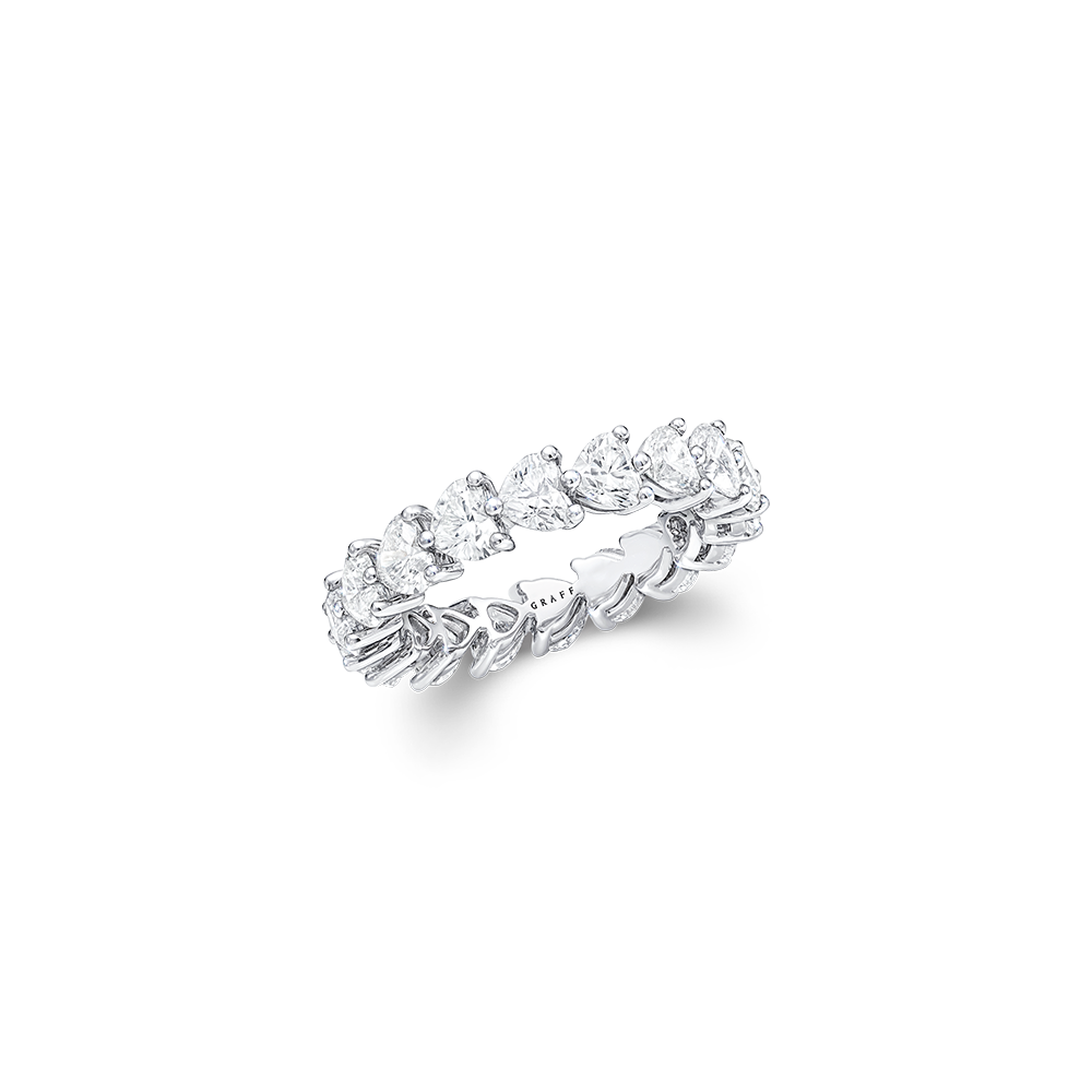 Heart Shape Diamond Wedding Band