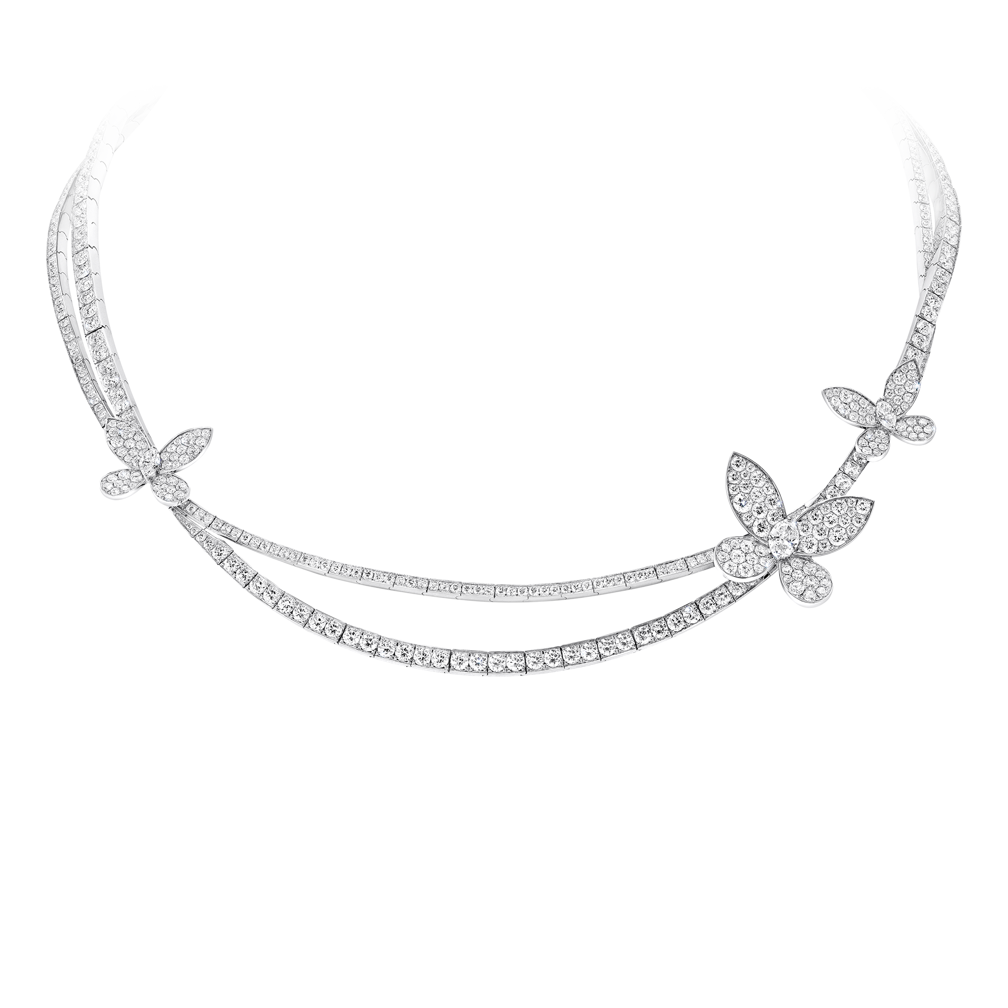 Pavé Butterfly Diamond Necklace