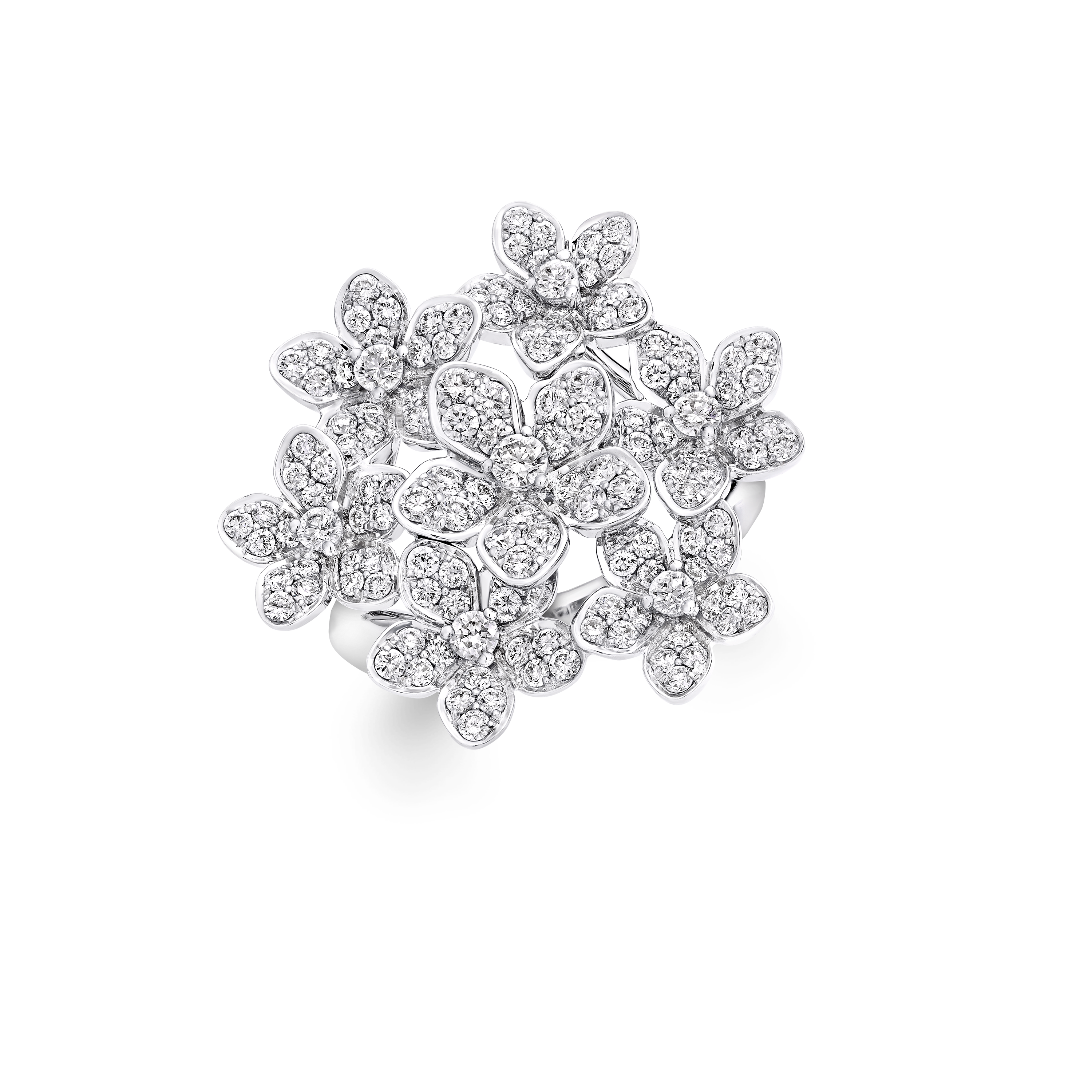Wild Flower Large Diamond Cluster Ring