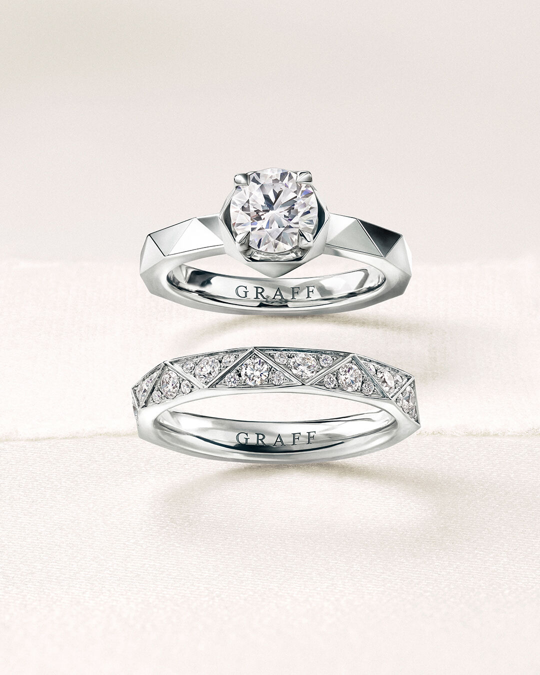 Image shows Laurence Graff Signature setting engagement ring 