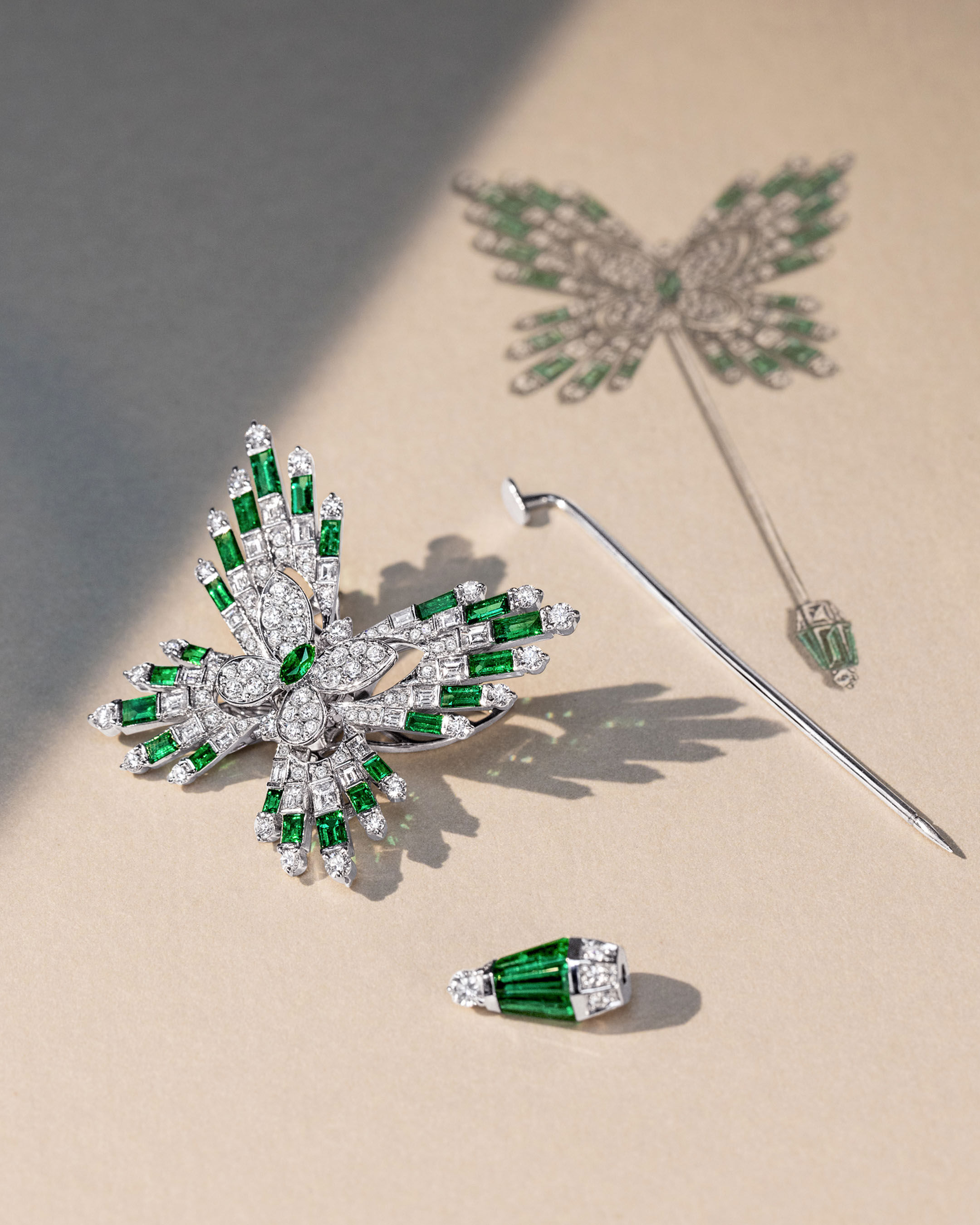 Image shows Graff Butterfly brooch being created in Graff Workshop