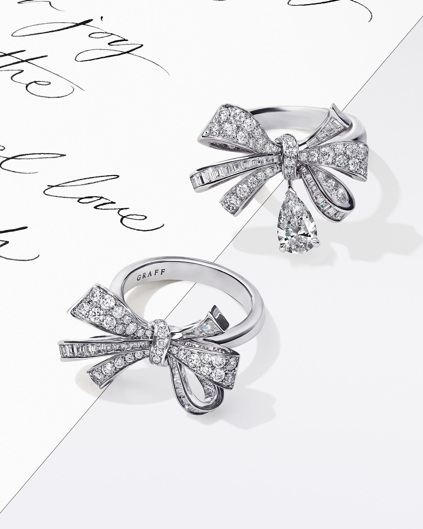 Image shows Graff Tilda's Bow rings