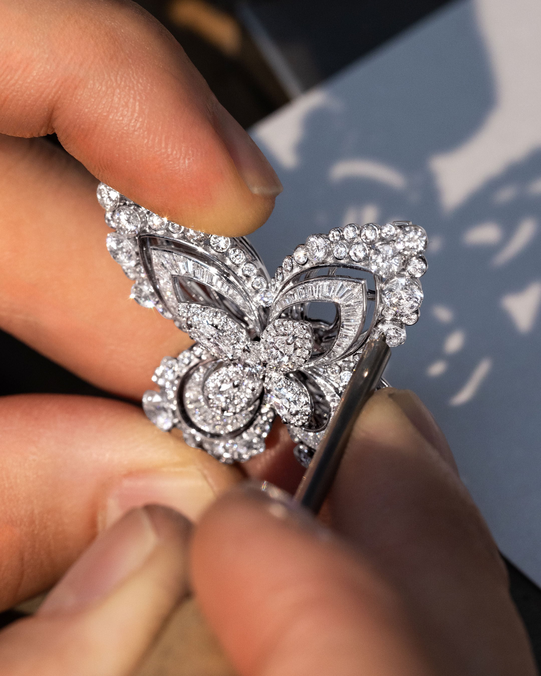 Image shows creation of Graff Butterfly Marina Brooch