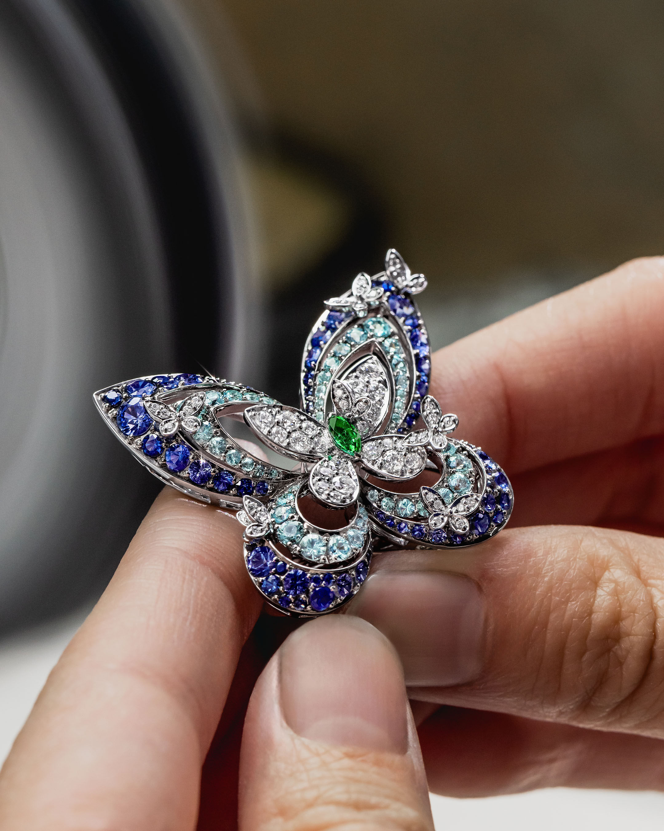 Image shows creation of Graff Butterfly Eva Brooch