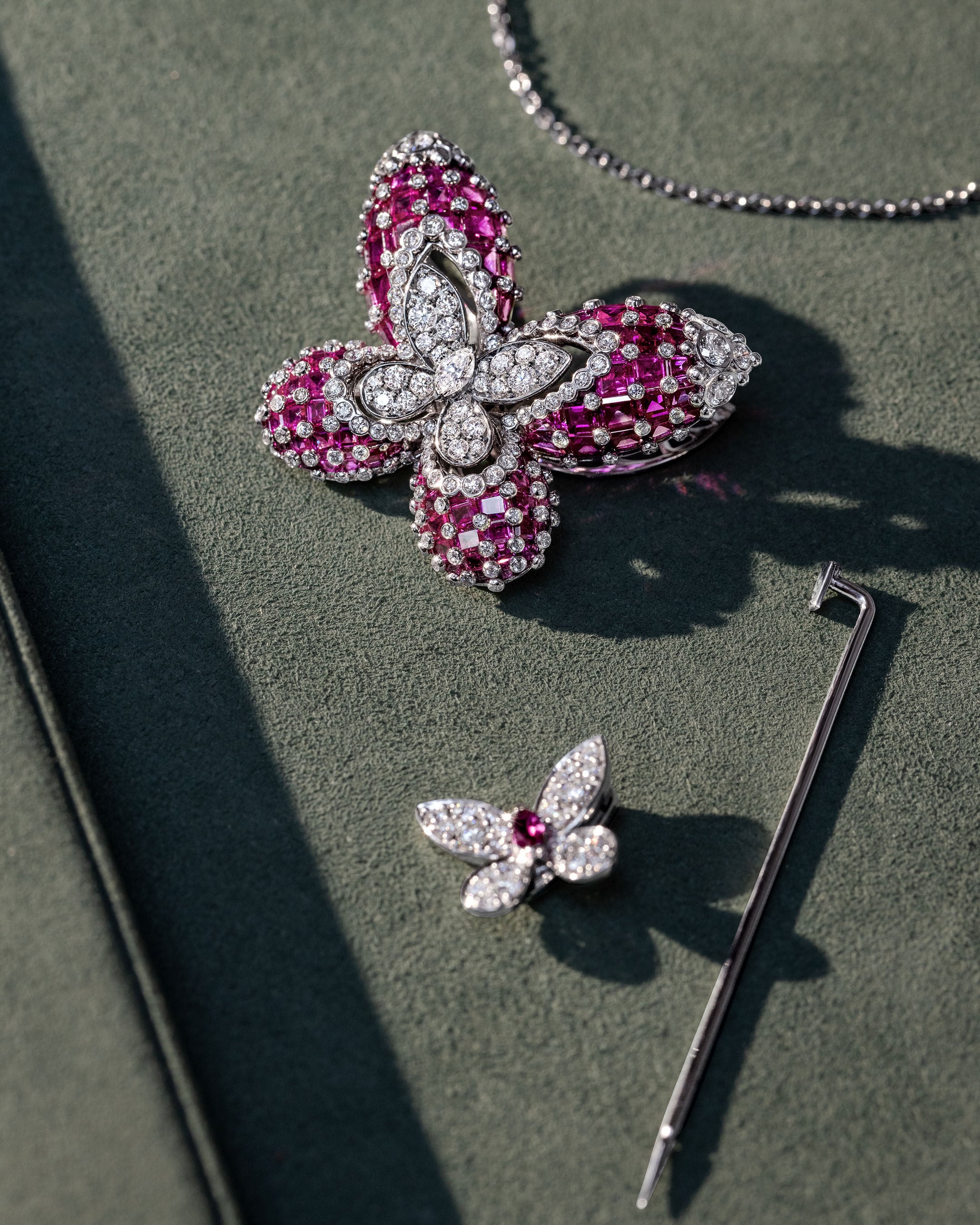 Image shows creation of Graff Butterfly Lina Brooch
