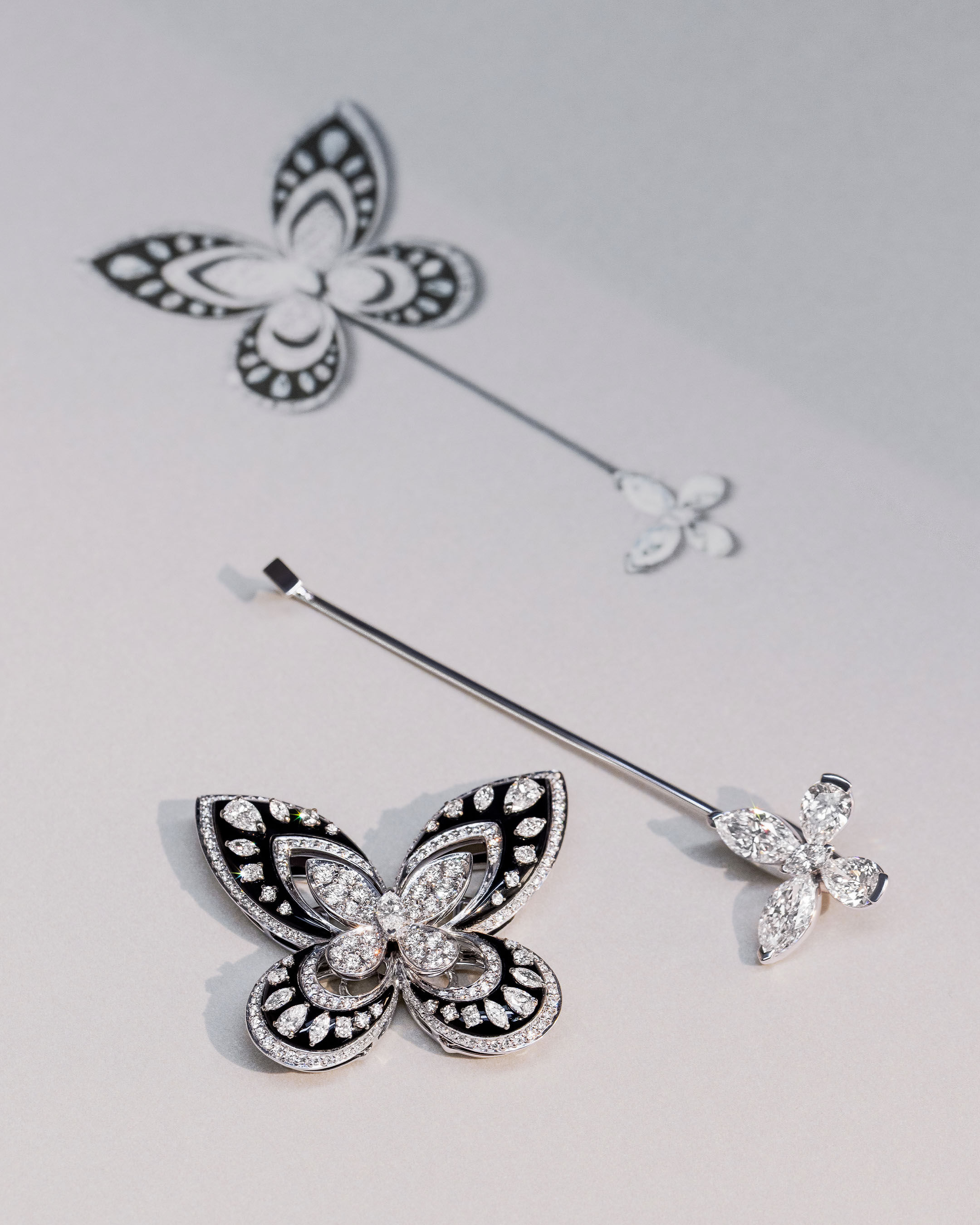 Image shows creation of Graff Butterfly Selene Brooch