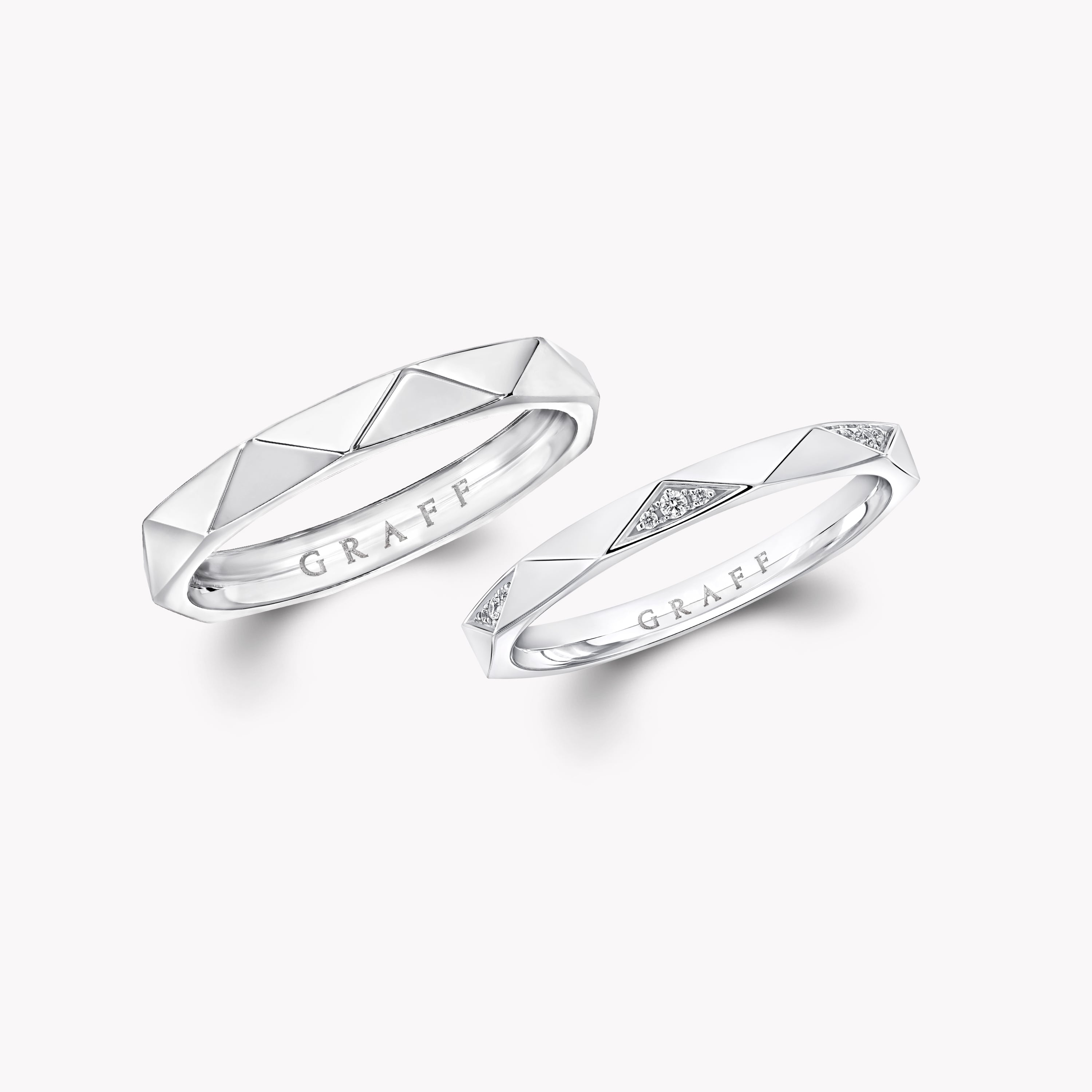 Laurence Graff Signature Pav&eacute; and Plain Band Set